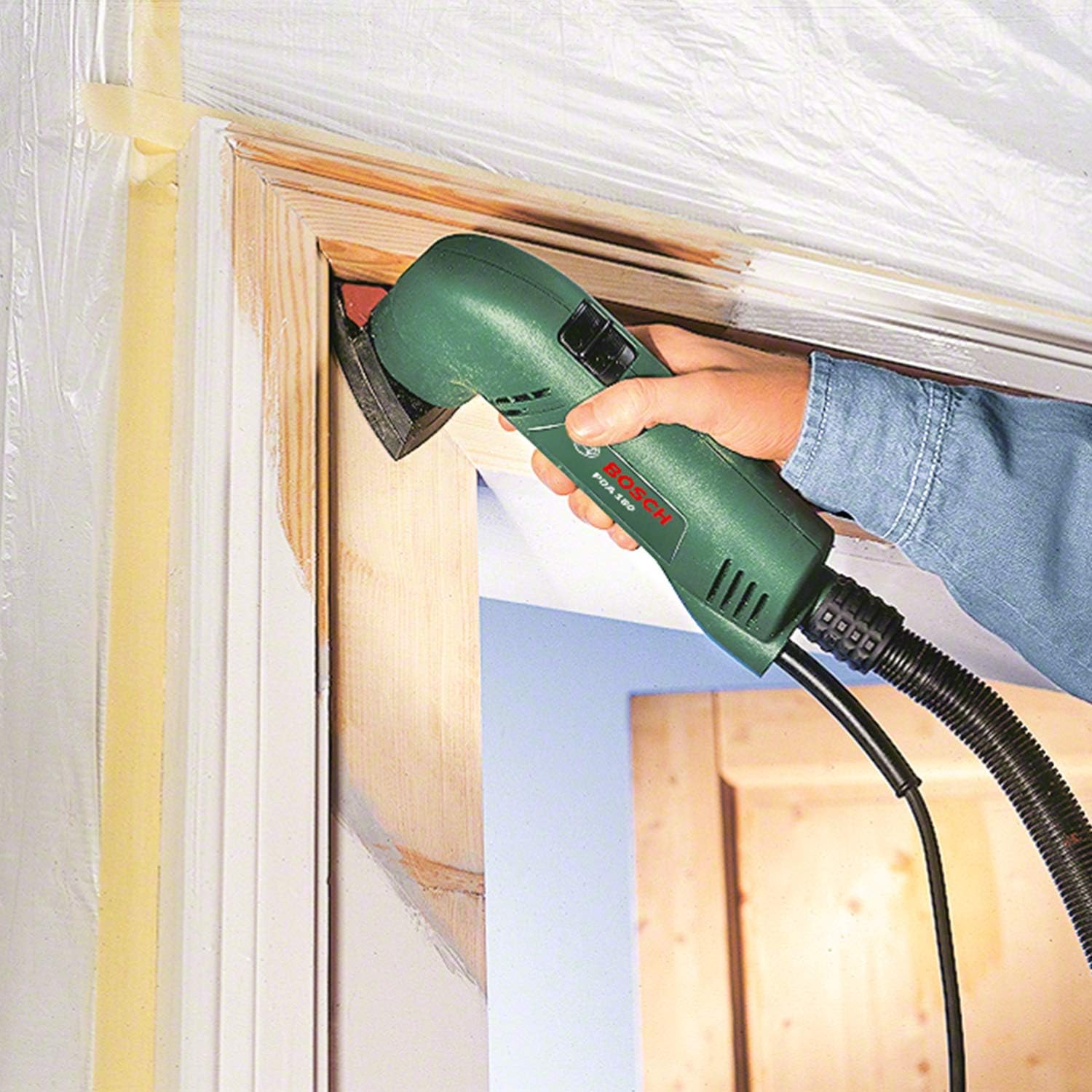 Detalle 2 de Bosch PDA 180 szlifierka delta 180 W do narożników i krawędzi