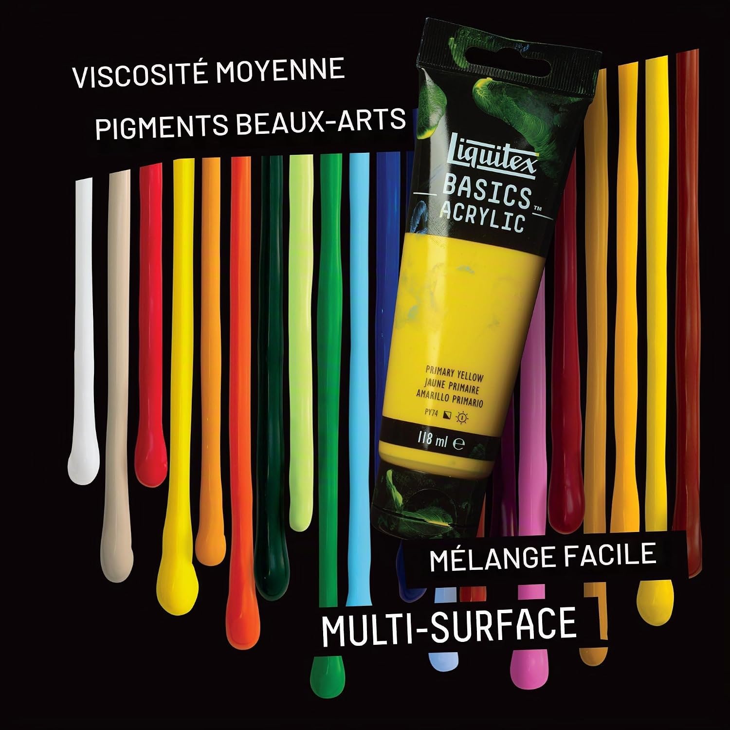 Detalle 2 de Liquitex Basics - Peinture acrylique monopigmentée Blanc de Titane, 250 ml