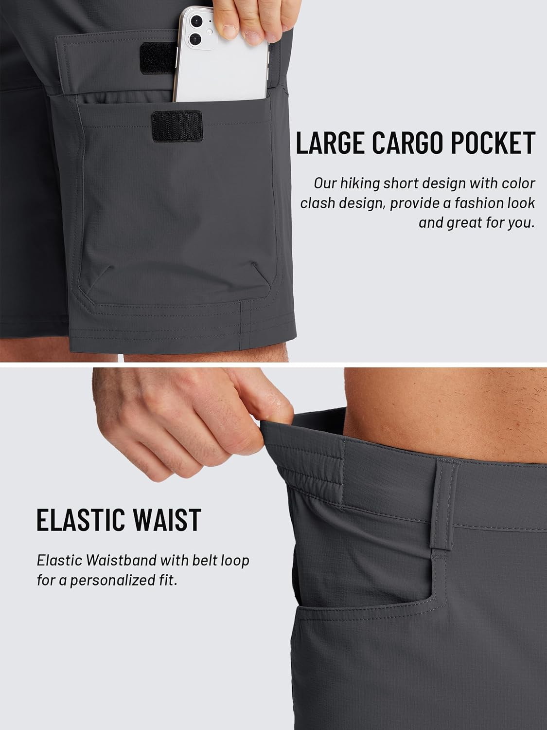 Detalle 1 de TACVASEN cargo shorts quick dry