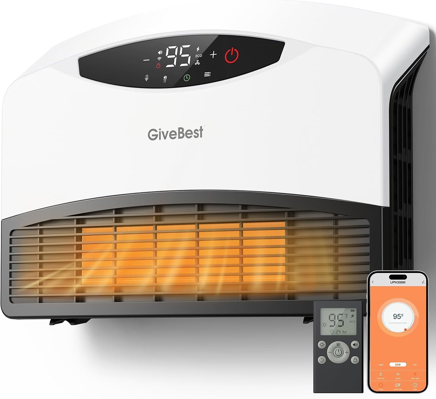 Detalle de GiveBest Wall Heater 1500W