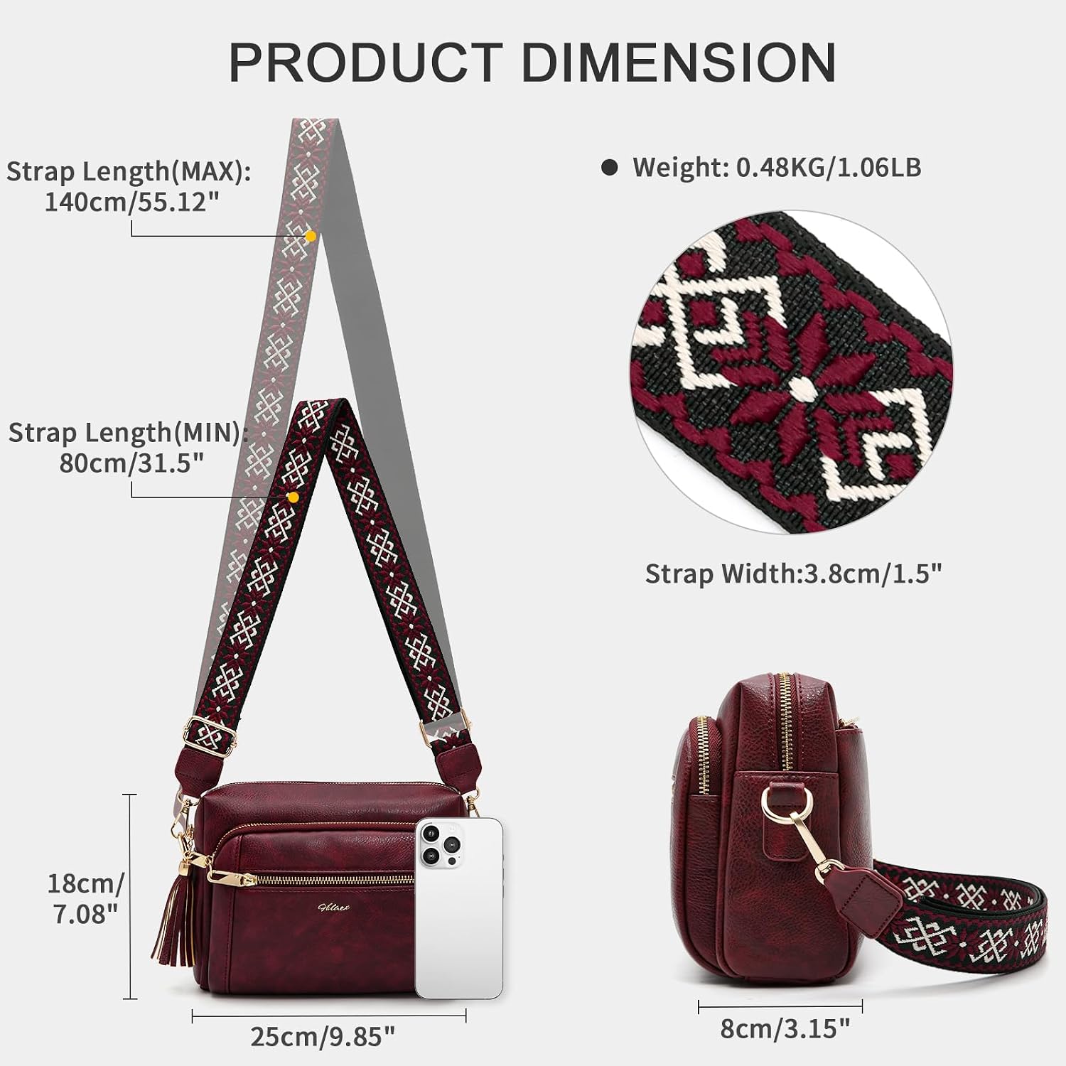 Thumbnail 6 de HILAEX Women's Cross Body Bag 25cm
