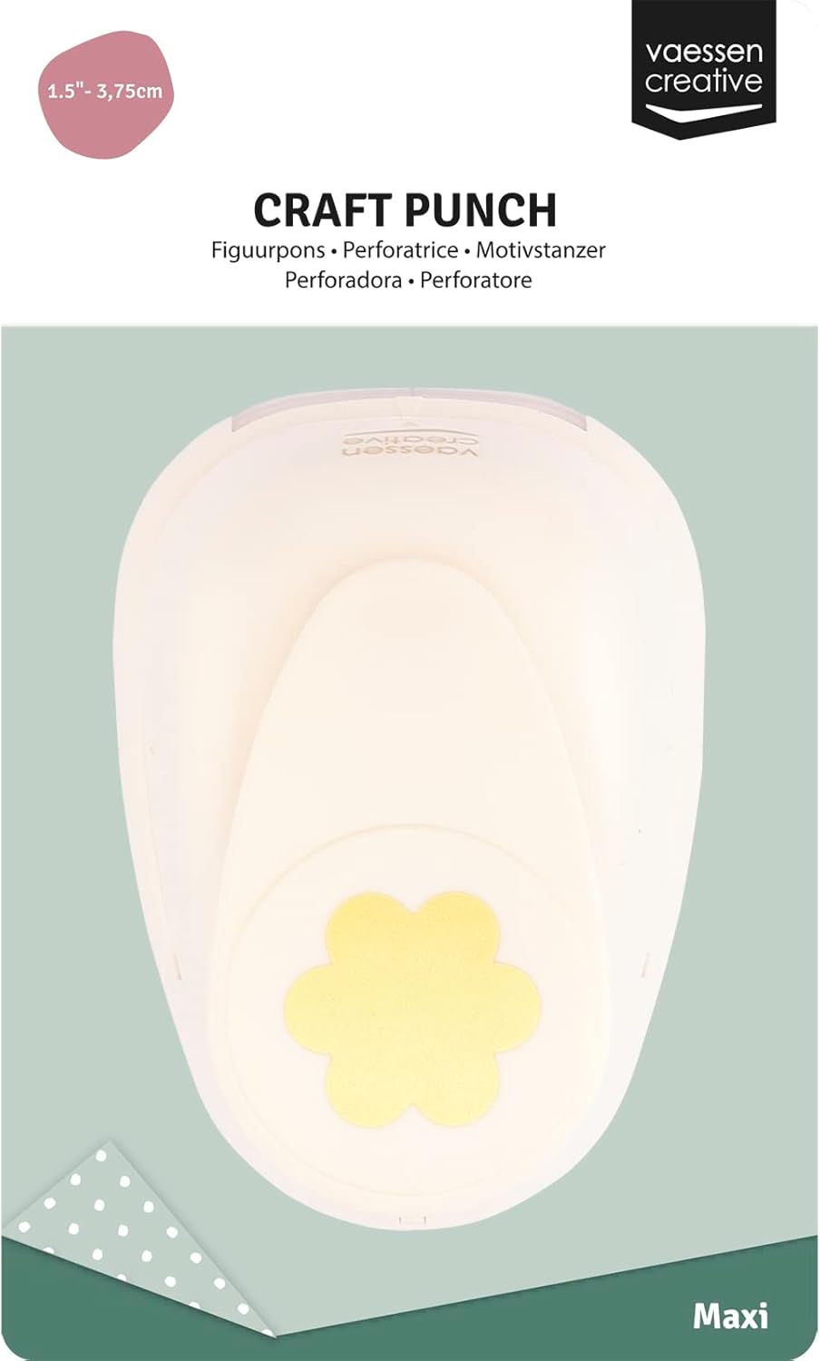 Detalle 2 de Vaessen Creative Perforatrice de Papier – Taille L, motif Fleur