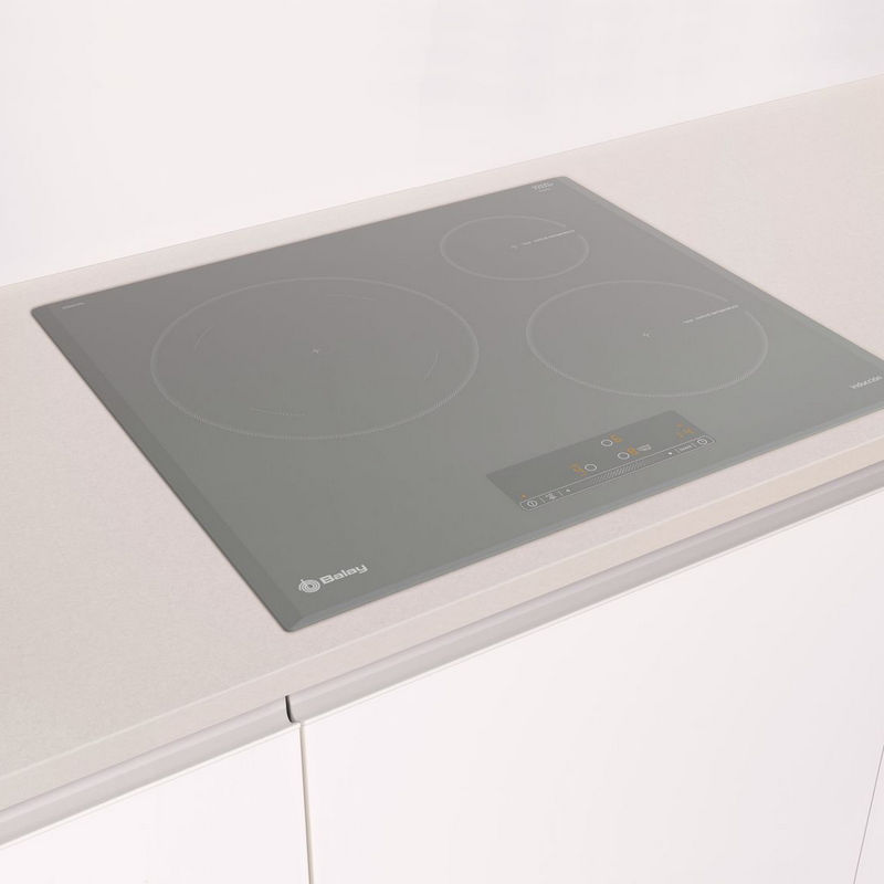 Detalle de Balay 3EB965AU: Placa de inducción de 3 Zonas, gris antracita, 60 cm