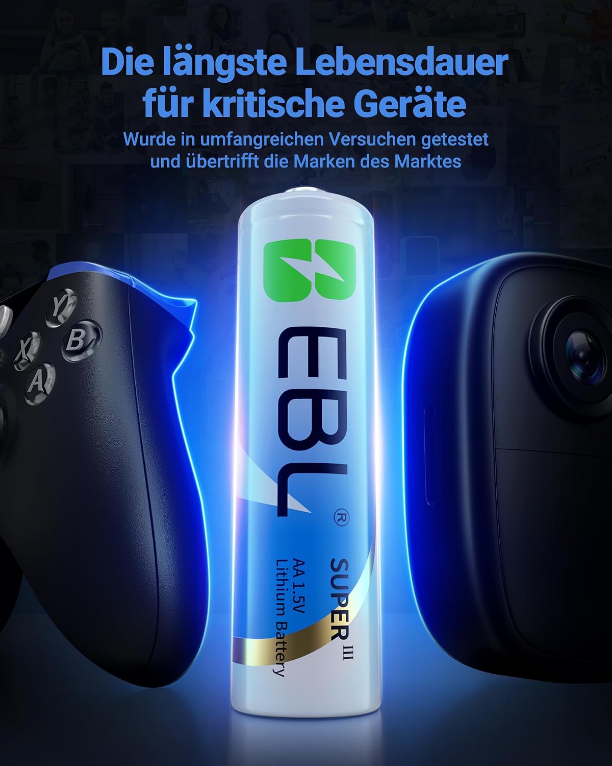 Thumbnail 5 de EBL AA Lithium 3700mAh 8er-Pack
