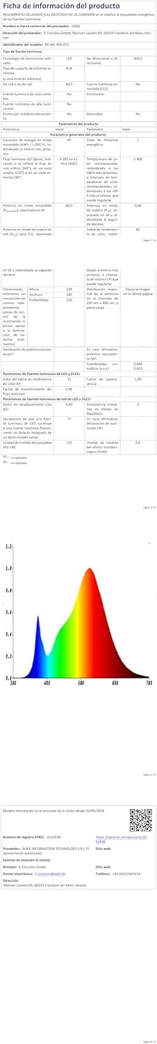 Thumbnail 9 de GXXG Juego de 3 apliques LED 40W IP65 🌟 Cálido Exterior/Interior