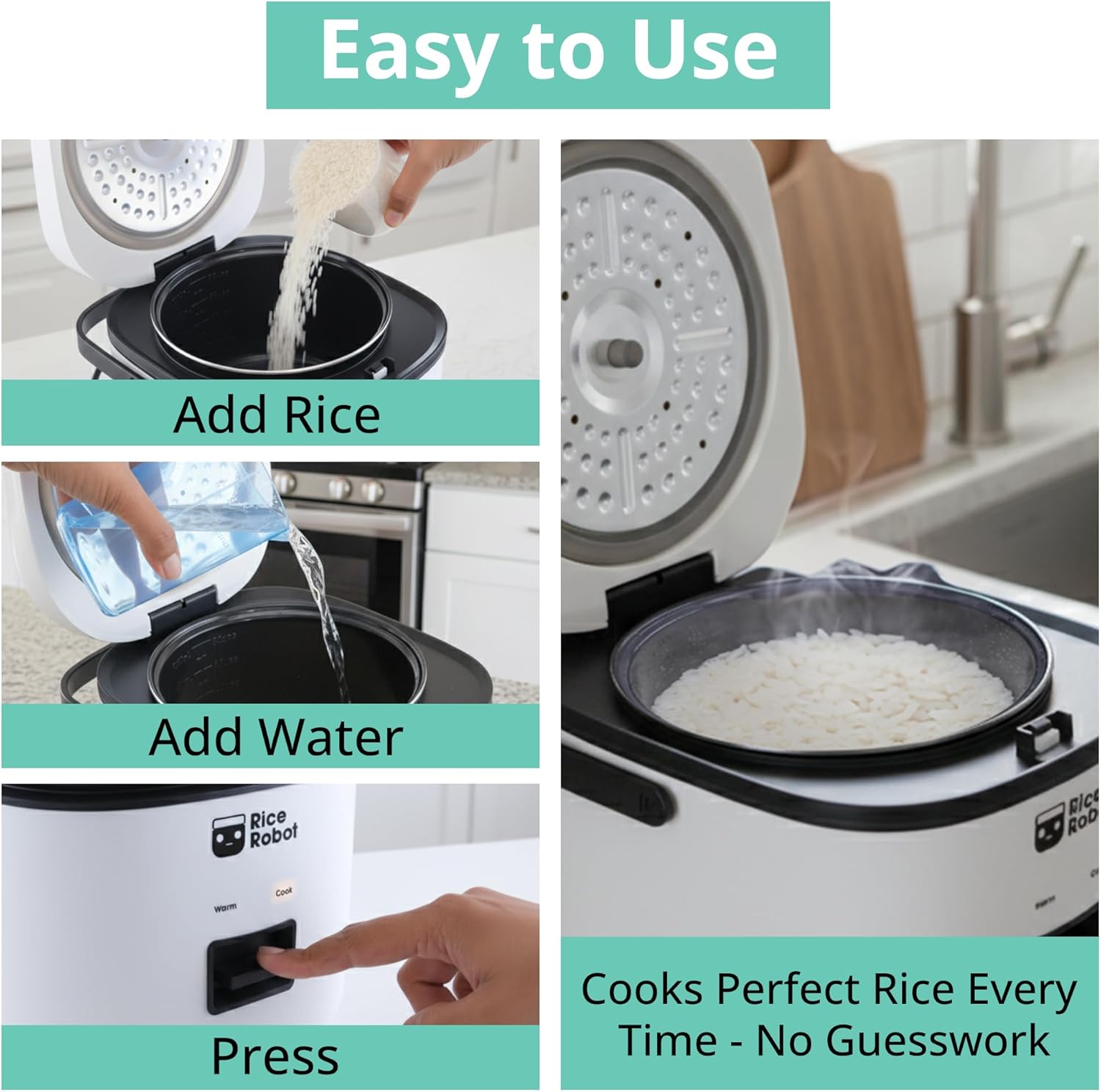 Detalle 2 de Rice Robot Personal Rice Cooker, 1 Quart ⚙