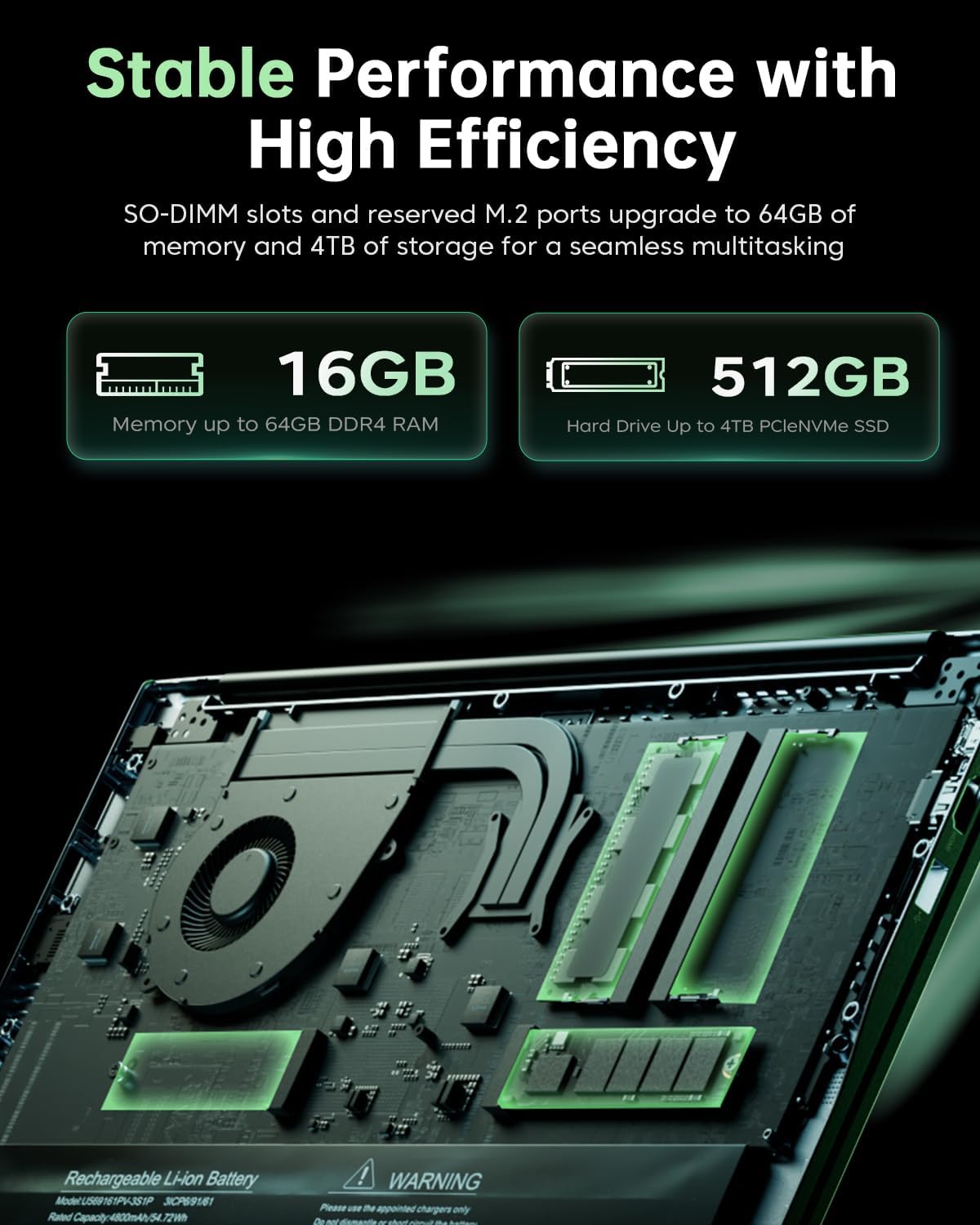 Thumbnail 5 de Tivique 15.6 Inch Ryzen 7 5700U Laptop review: solid daily performer with upgrade potential