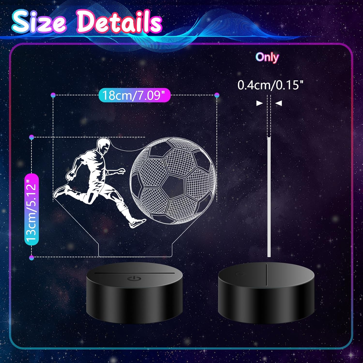 Thumbnail 6 de Polemera 3D football night light