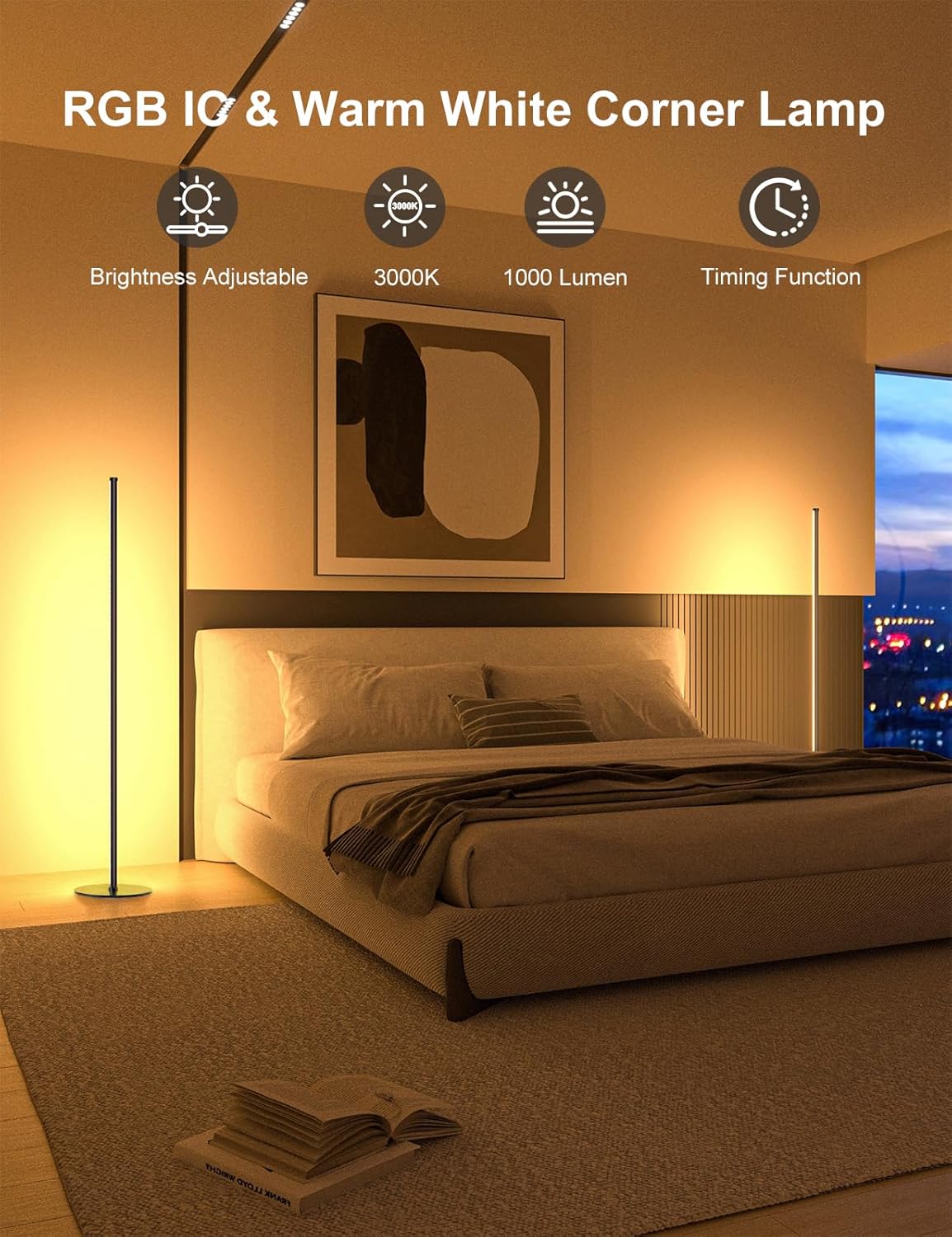 Thumbnail 4 de Meewata LED Stehlampe Wohnzimmer 180 cm RGB