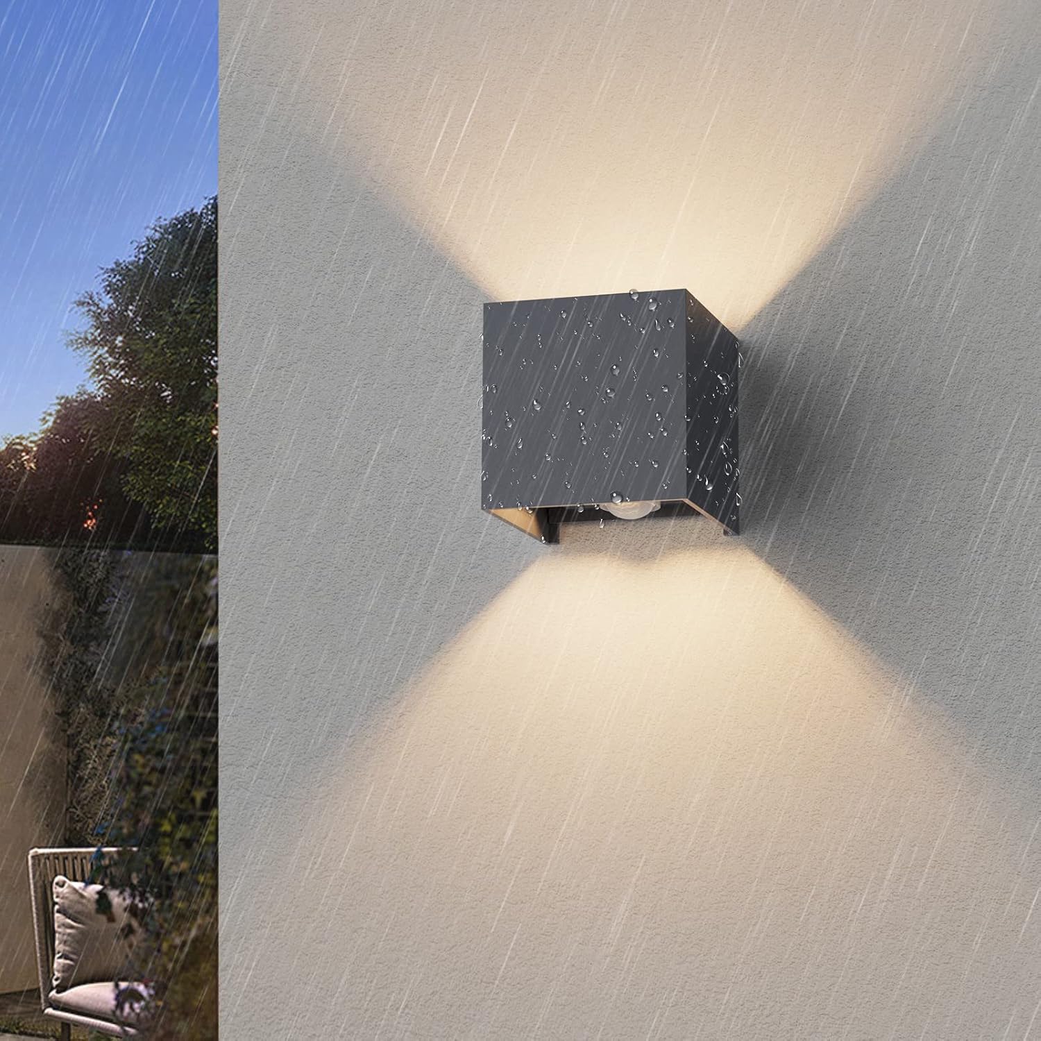 Thumbnail 4 de Klighten LED Wandleuchte 2er Set Bewegungsmelder