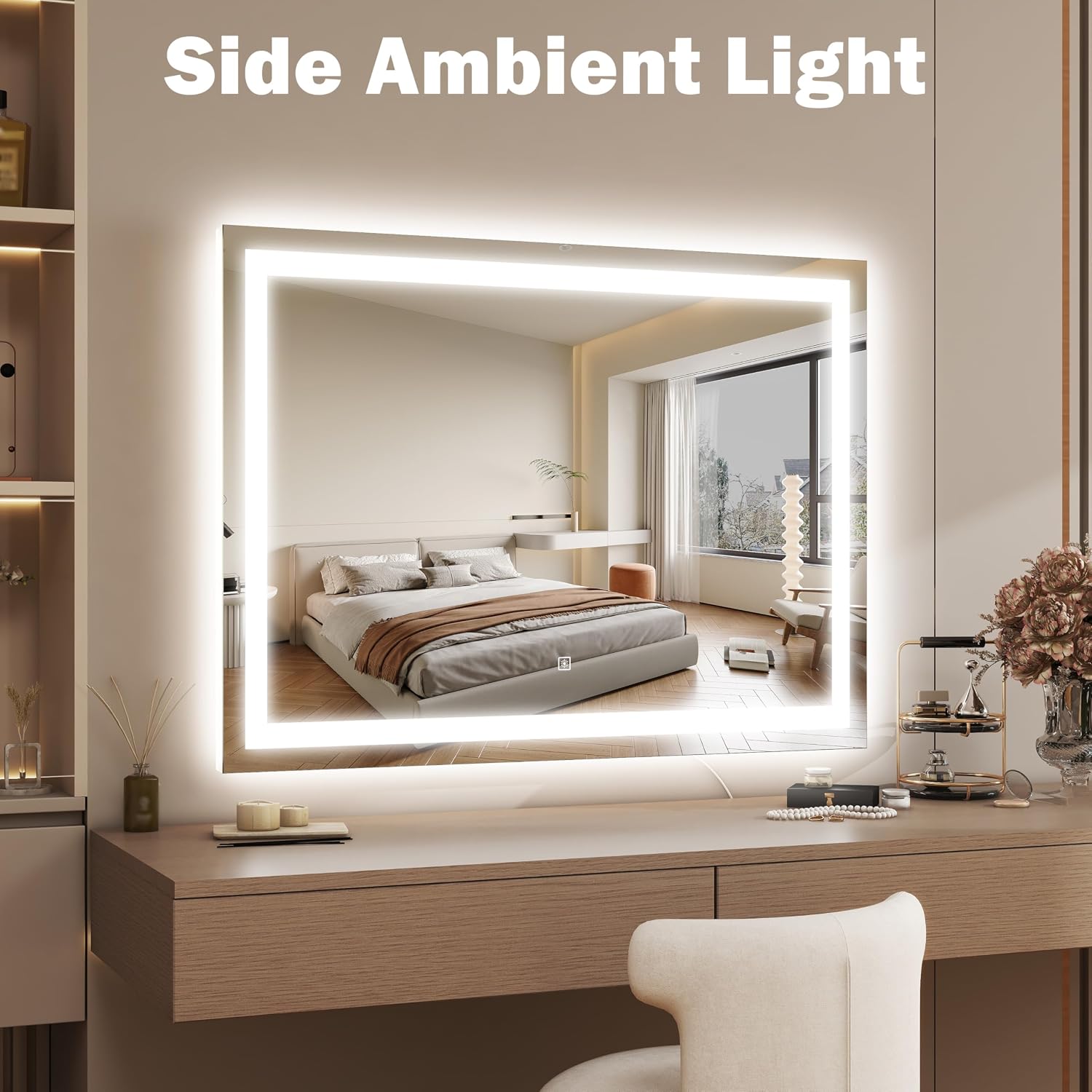 Thumbnail 5 de ROLOVE 38"x28" Lighted Vanity Mirror, Dimmable 🪞