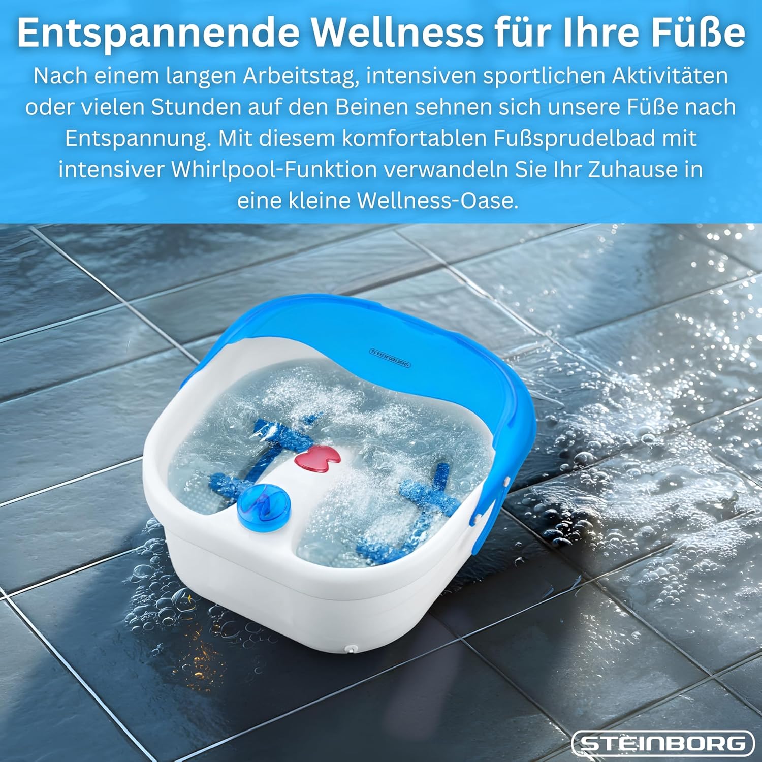 Thumbnail 1 de Steinborg Fußsprudelbad mit Massage & Infrarot Wärme – Wellness für zuhause