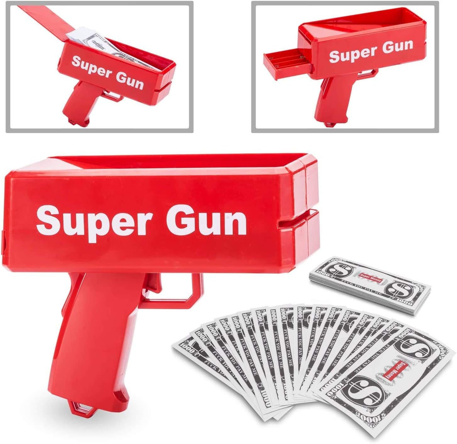 Detalle 2 de Super Money Gun Jouet d'argent – Pistolet à billets pour fête