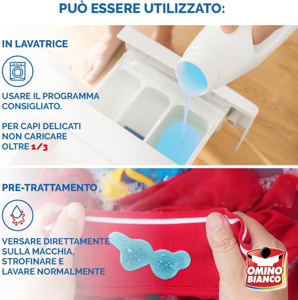 Thumbnail 2 de Omino Bianco Detersivo Lavatrice Liquido Color+ 105 Lavaggi – Formula Color+ per Capic Colorati