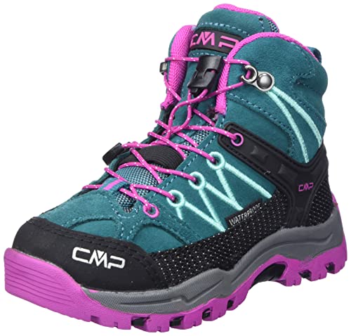 Detalle de CMP Kids Rigel Mid Trekking Shoes Wp: Scarpe da trekking unisex per bambini e ragazzi in Lake Pink Fluo 37 EU