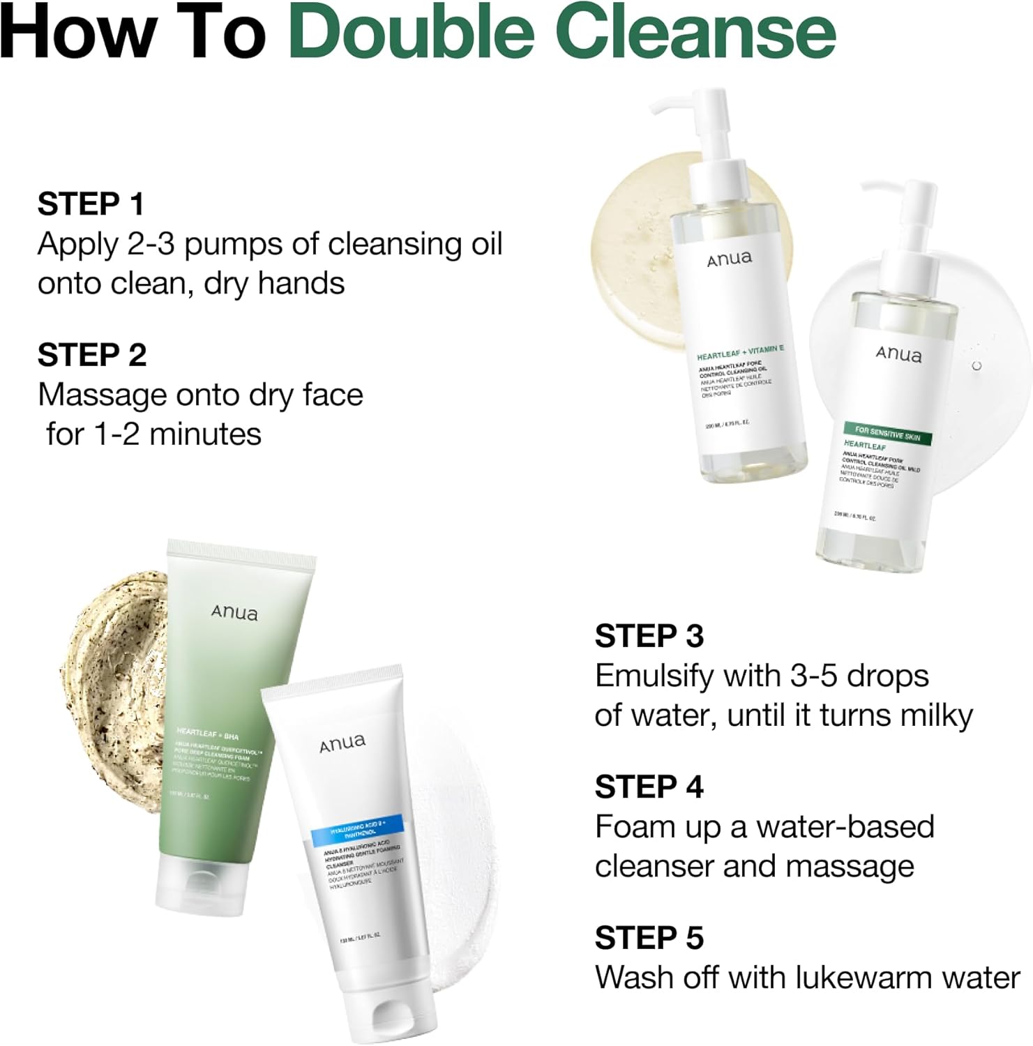 Thumbnail 5 de Anua Heartleaf Pore Control 200ml aceite limpiador facial