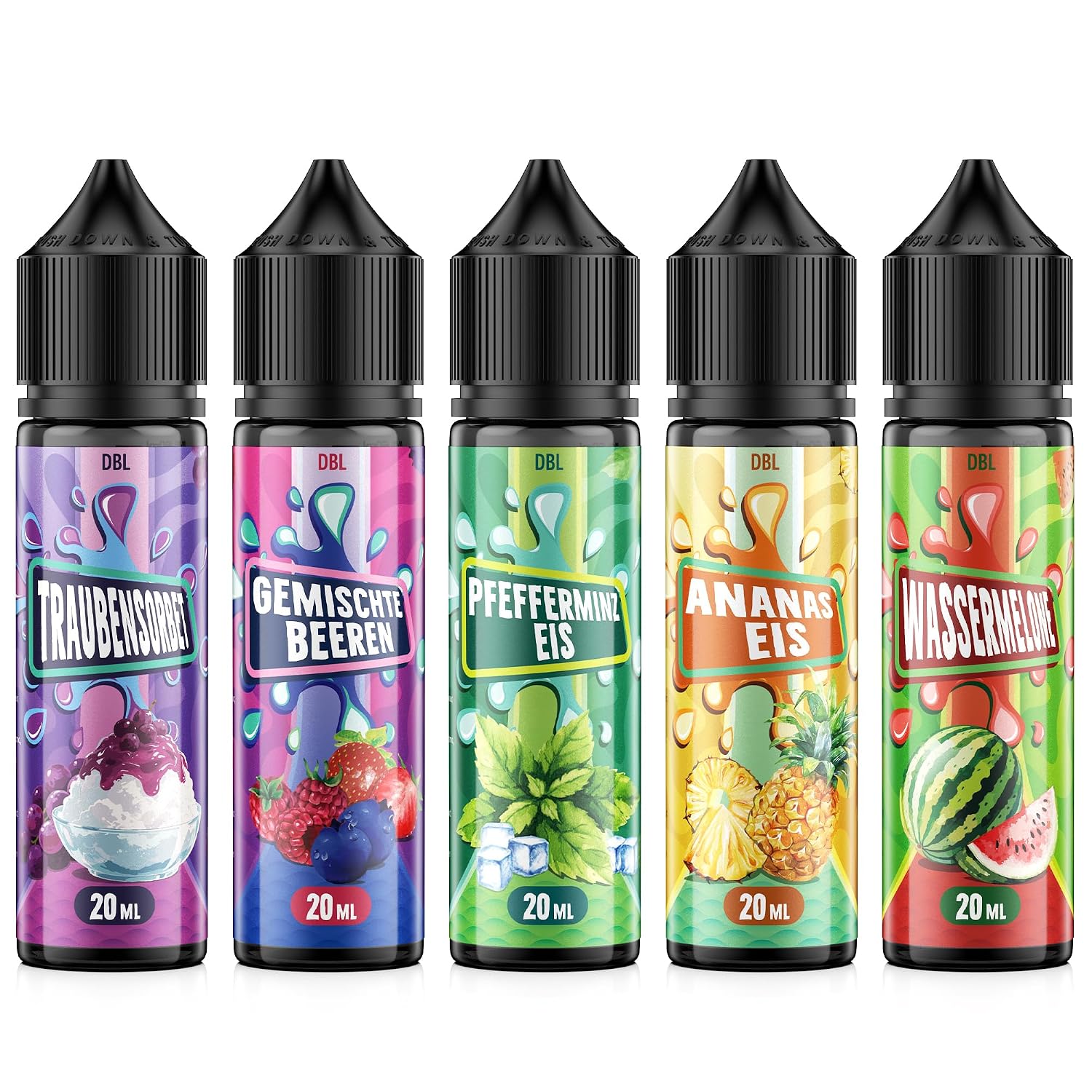 Detalle de Lebensmittelaroma 20ml – Intensives Aroma zum Backen (5er Pack)