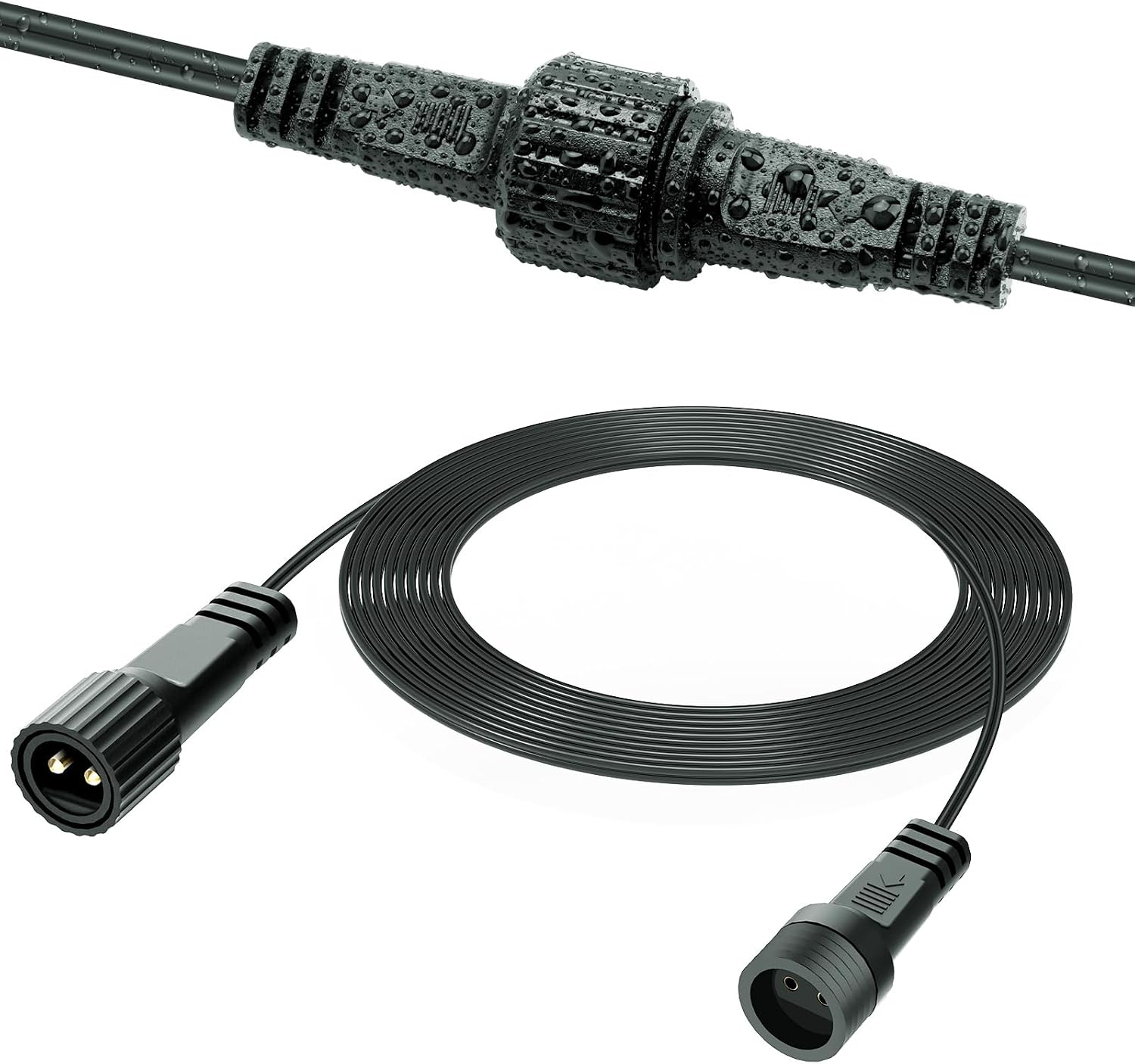 Detalle de cshare 10m (33ft) 2‑Pin Outdoor Extension Cable for G40 Globe & String Lights (IP65 Waterproof)