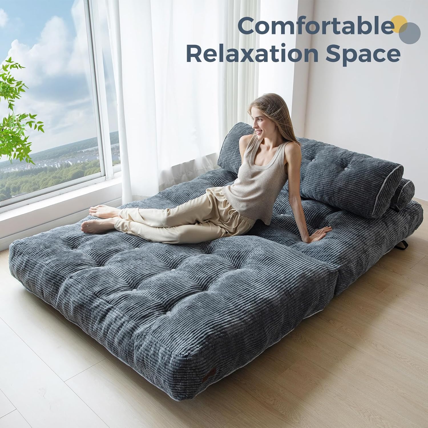 Thumbnail 5 de MAXYOYO Folding Sofa Bed: Convertible Sleeper Chair Double 🛋