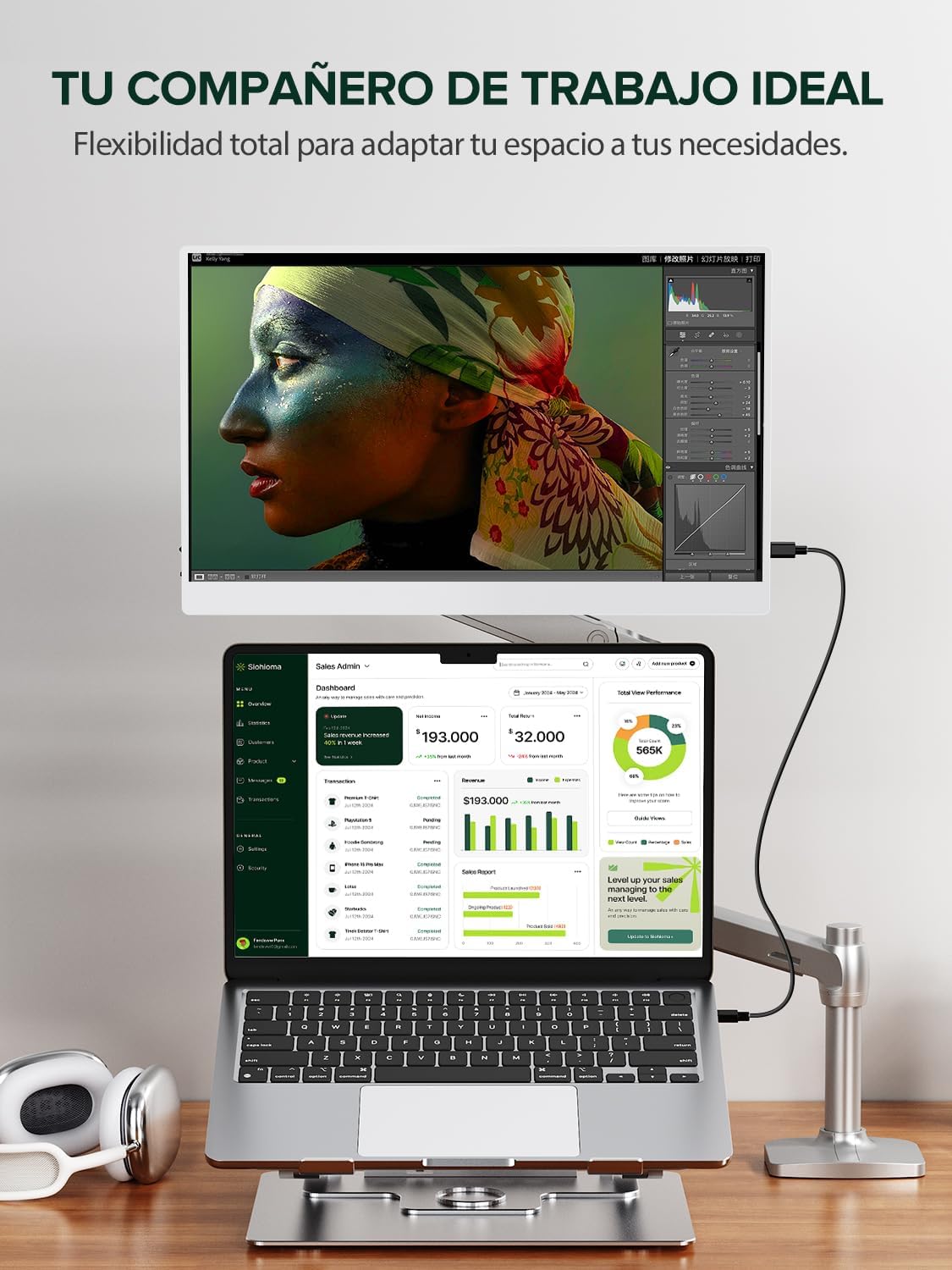Thumbnail 3 de UPERFECT Monitor Portátil 15,6" IPS 1080p Blanco