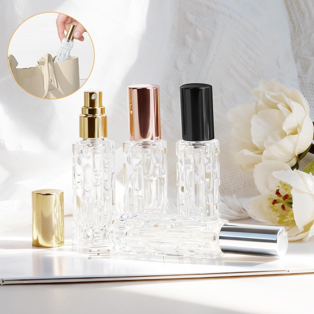 Thumbnail 6 de LOPHE flacons de parfum rechargeables rechargeables 4×10 ml avec pompes anti-fuites pour voyage