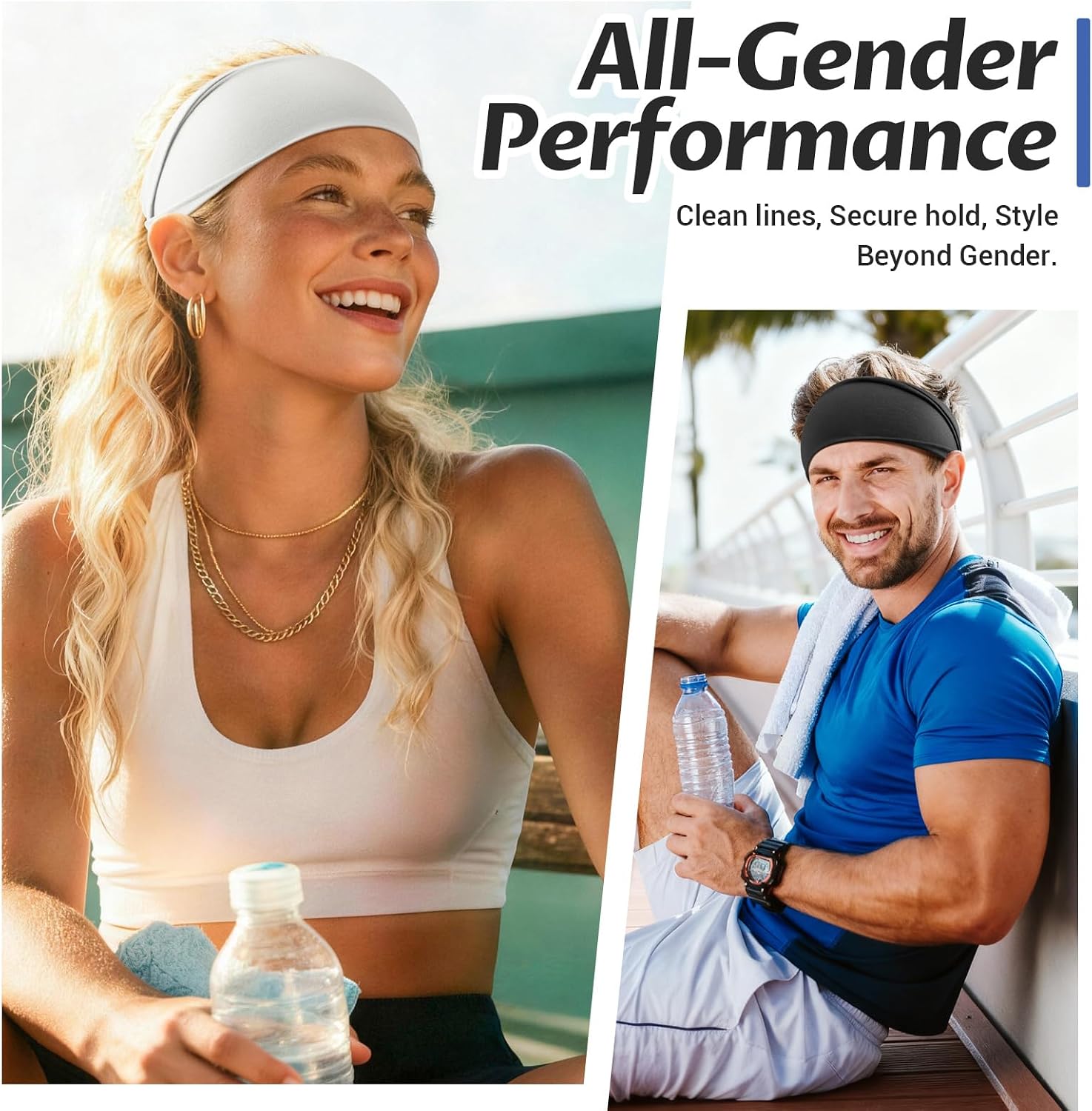 Thumbnail 2 de Loiluliy Stirnband Damen Sport – 6er Pack breit, elastisch und schweißableitend