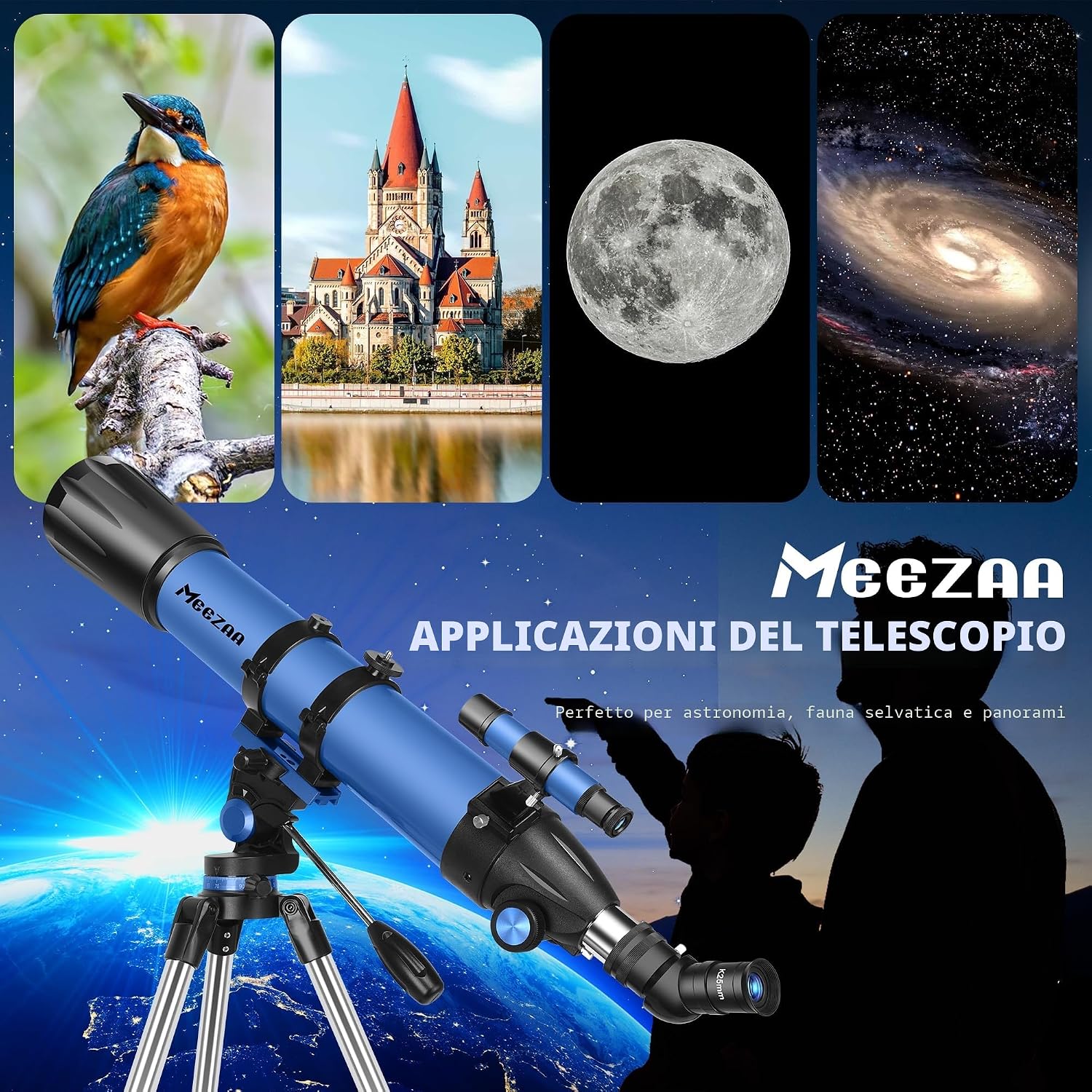 Thumbnail 6 de MEEZAA 90 mm 800 mm telescopio professionale