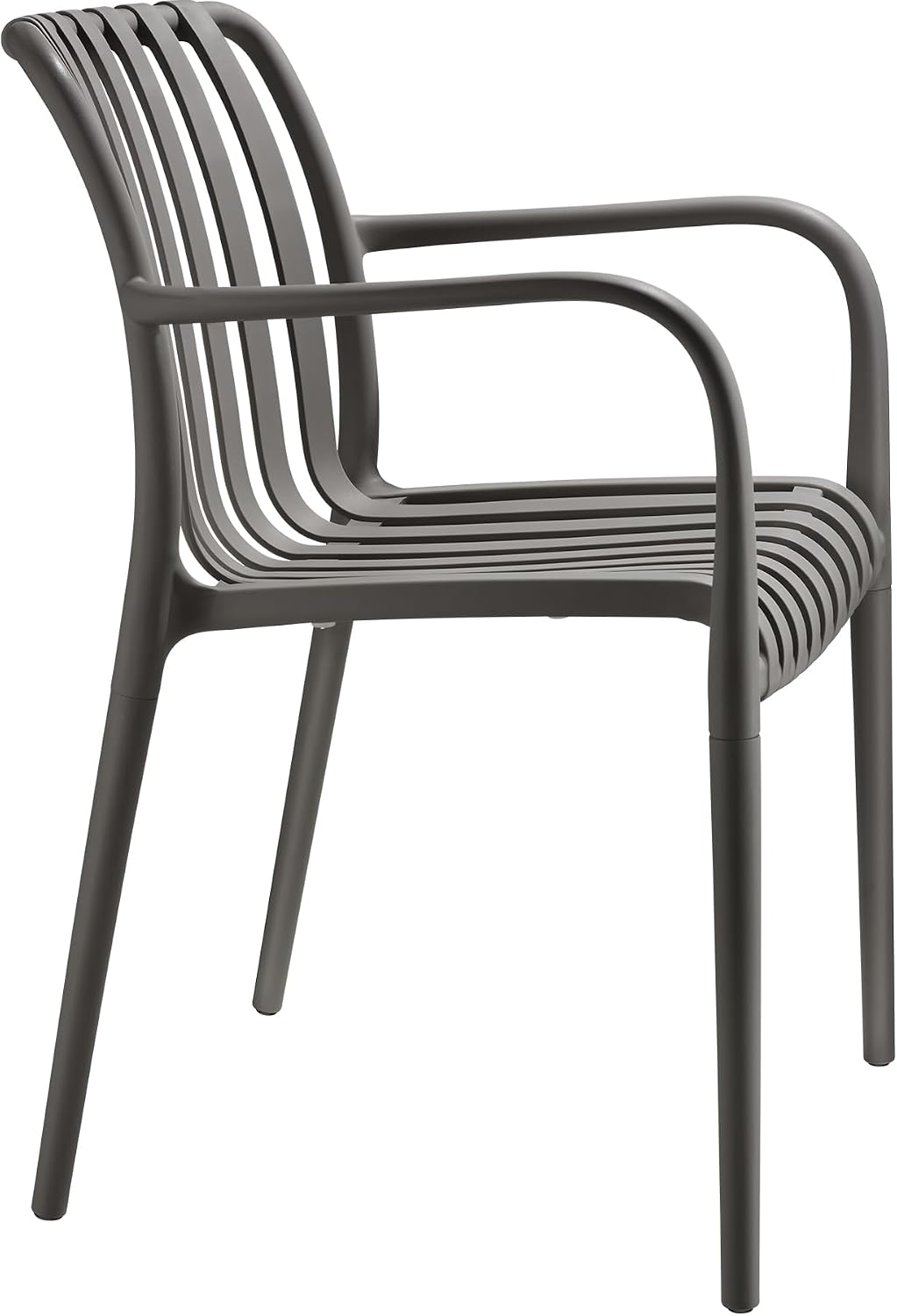 Detalle de tectake ALCUDIA 406047 trädgårdsstolar, 4-pack i antracit med armstöd