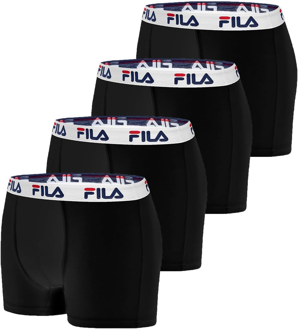 Imagen de Fila Boxer Fi/1bcx4/Fu5016 Boxer a Pantaloncino Uomo (Pacco da 4) – comfort e vestibilità con 100% cotone en OfertitasTOP