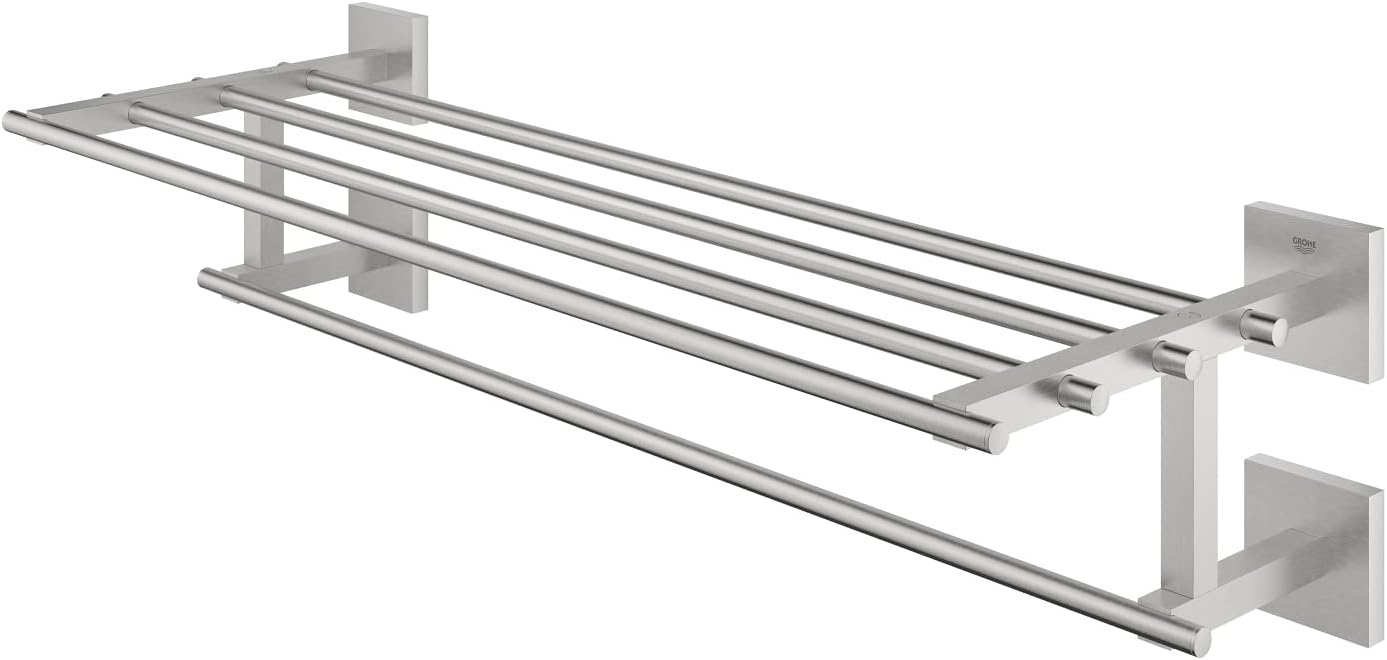 Thumbnail 1 de GROHE QUICKFIX Start Cube: Porta salviette multiplo a vite in Super Steel (41099001)