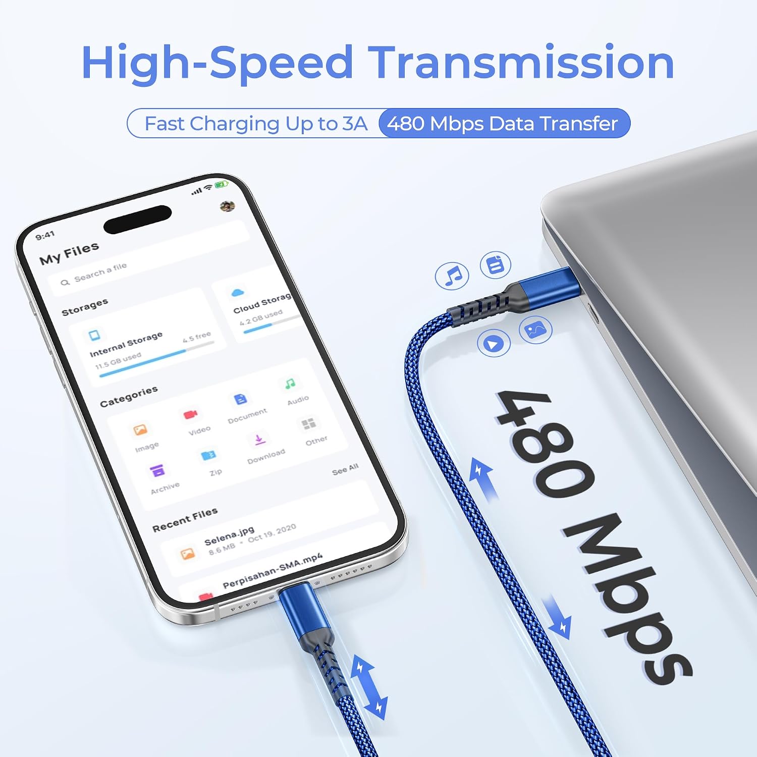 Thumbnail 5 de Ladekabel USB-C auf Lightning 3 m für iPhone