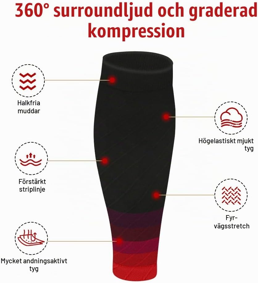 Detalle de ACWOO 3937743 vadkompressionsärmar, knälånga med hög stretch