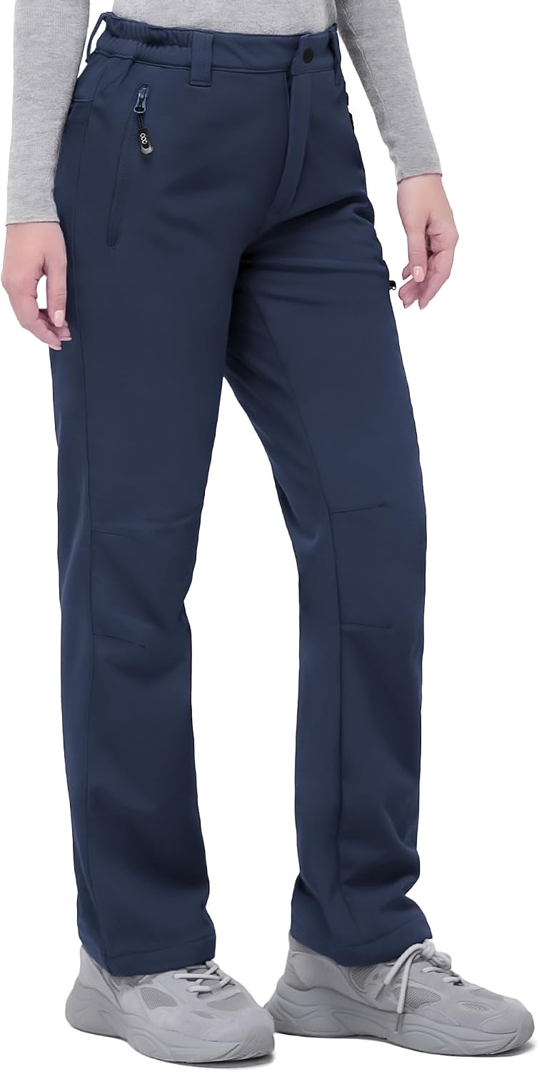 Detalle de 33,000ft Women's Fleece-Lined Hiking Pants, Stretch Fabric, 4 Zip Pockets