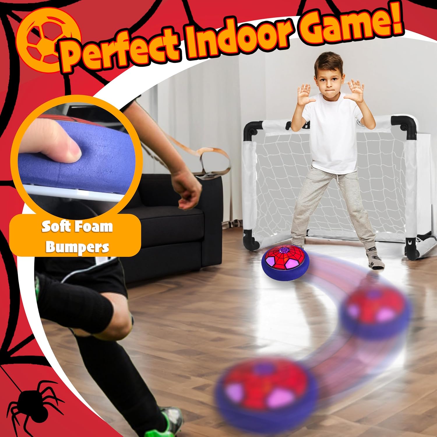 Thumbnail 2 de Spider Hover Football with LED Lights: Indoor Fun for Kids 3–12
