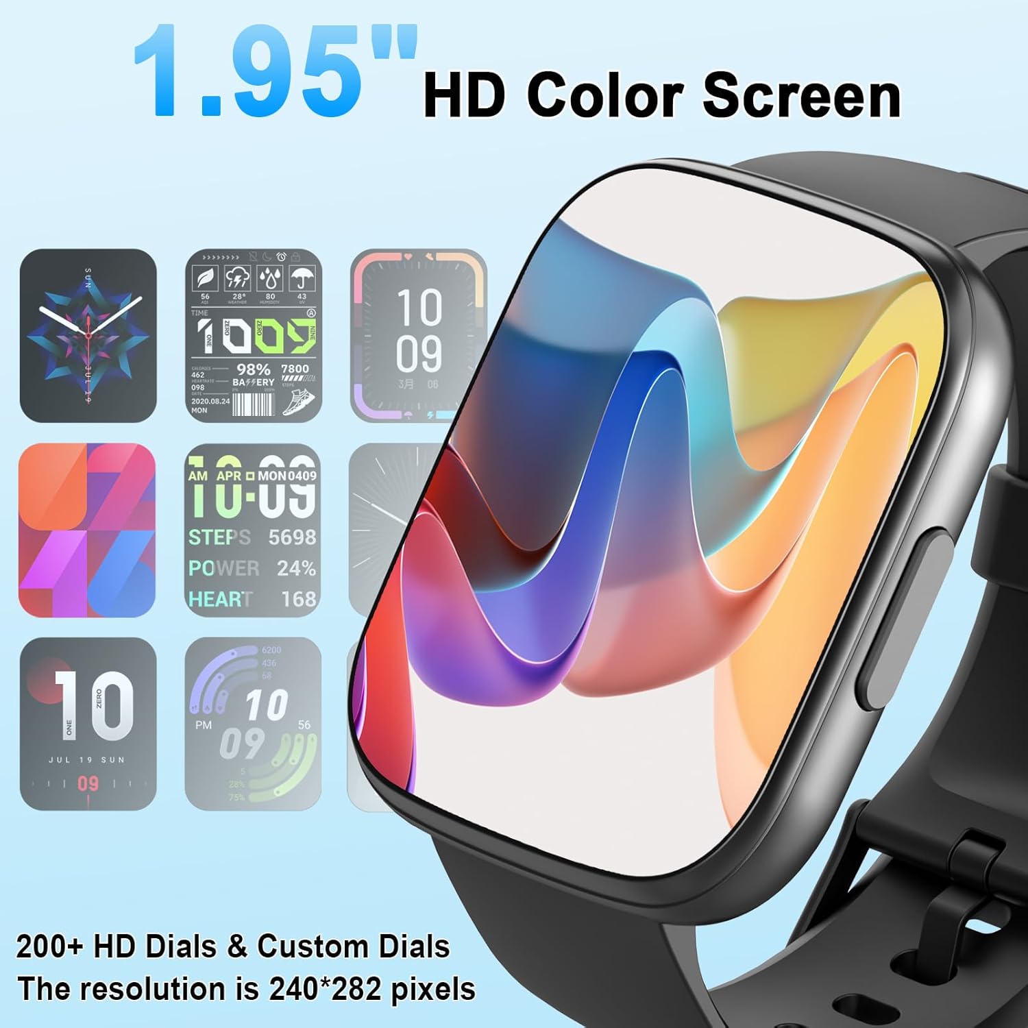 Detalle 2 de Smartwatch 1.95" con chiamate Bluetooth e SpO2