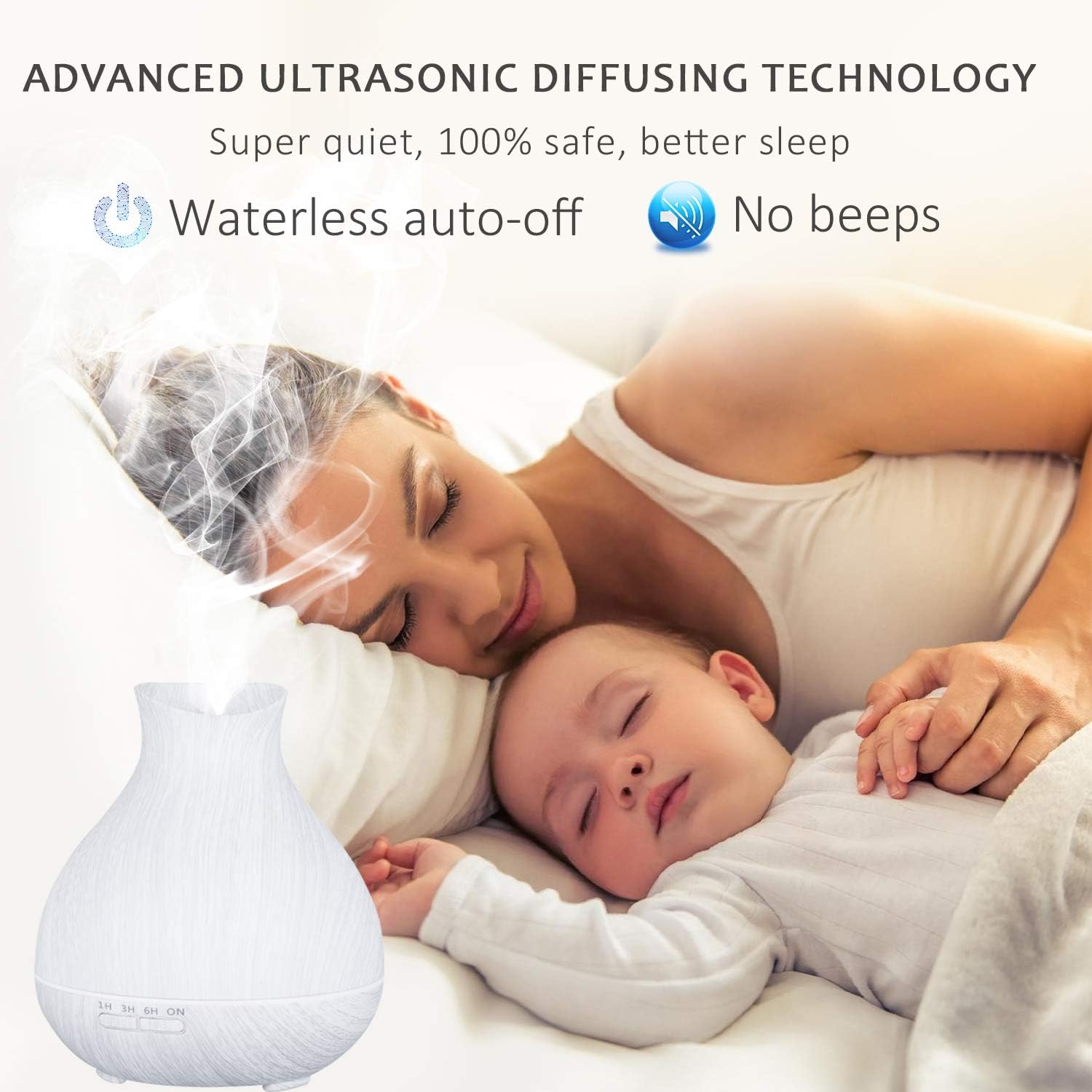 Detalle 2 de BZseed Aromatherapy Diffuser 550ml for Large Room ๐ฏ