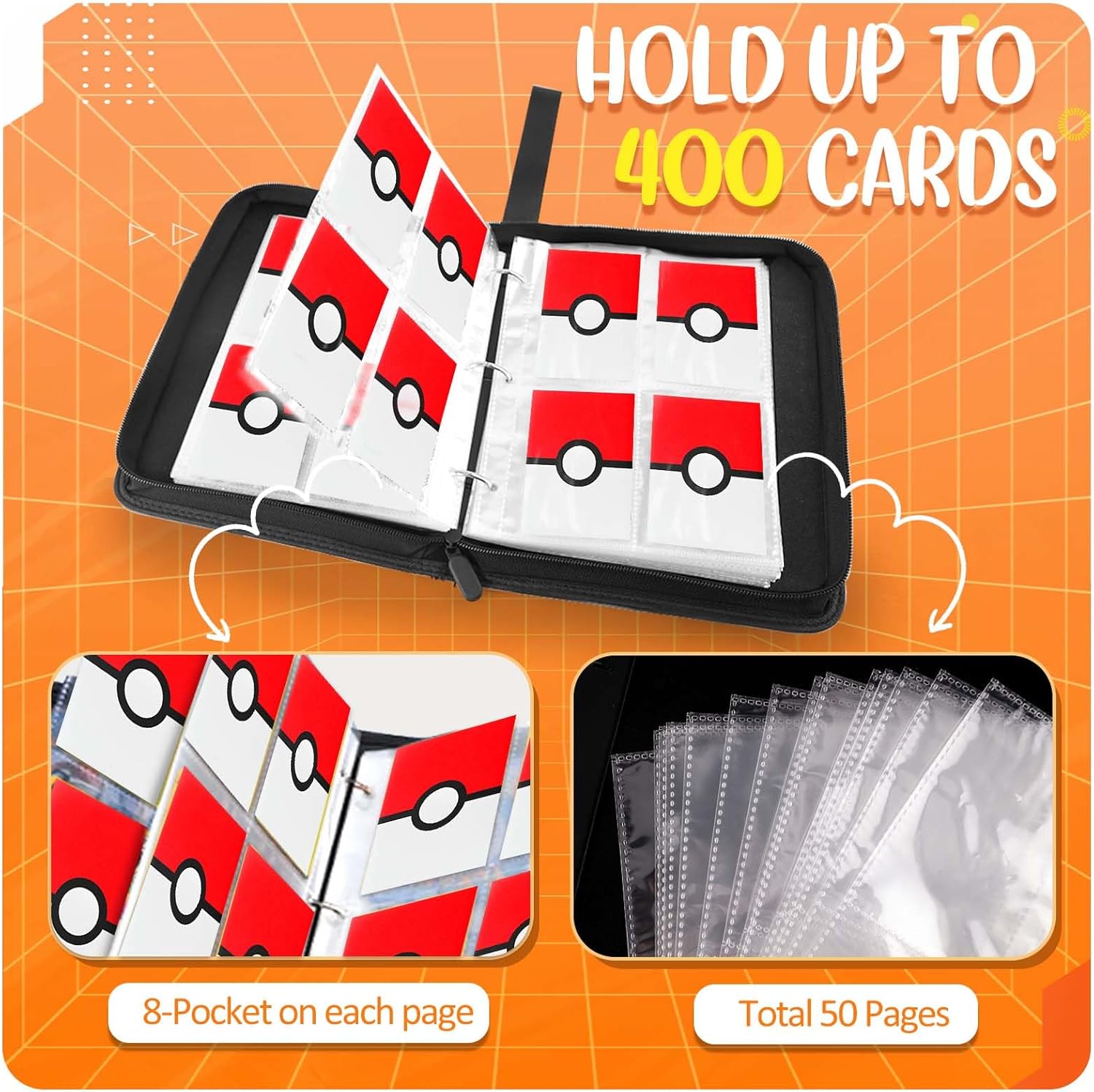 Thumbnail 3 de Card Binder 4 Pocket Trading Card Holder