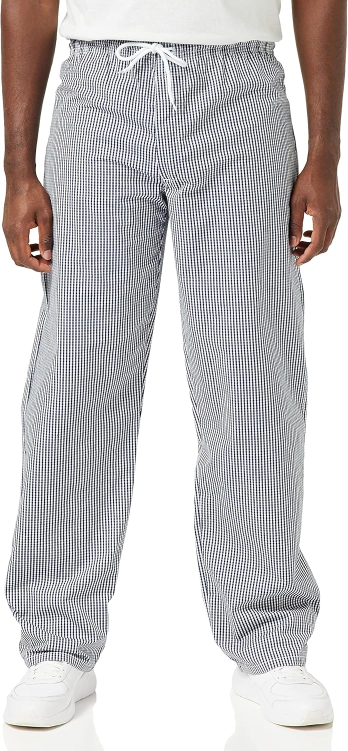 Detalle 2 de Bromley Chef Pantalon Taille élastique 100% coton – Blanc/Noir – XL