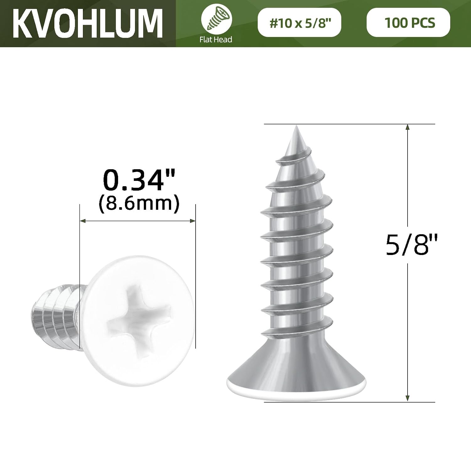 Detalle de Sheet Metal Screws #10 x 5/8 in.