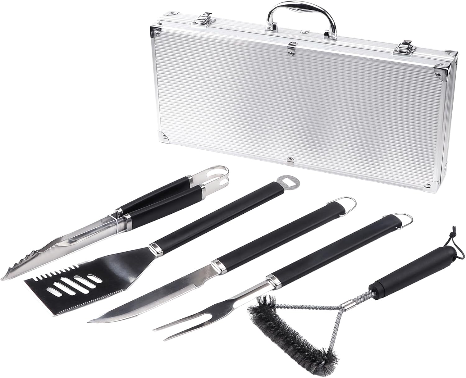 Detalle de Amig Valigetta con 5 Accessori per Barbecue in Acciaio Inossidabile – Mod. AM01