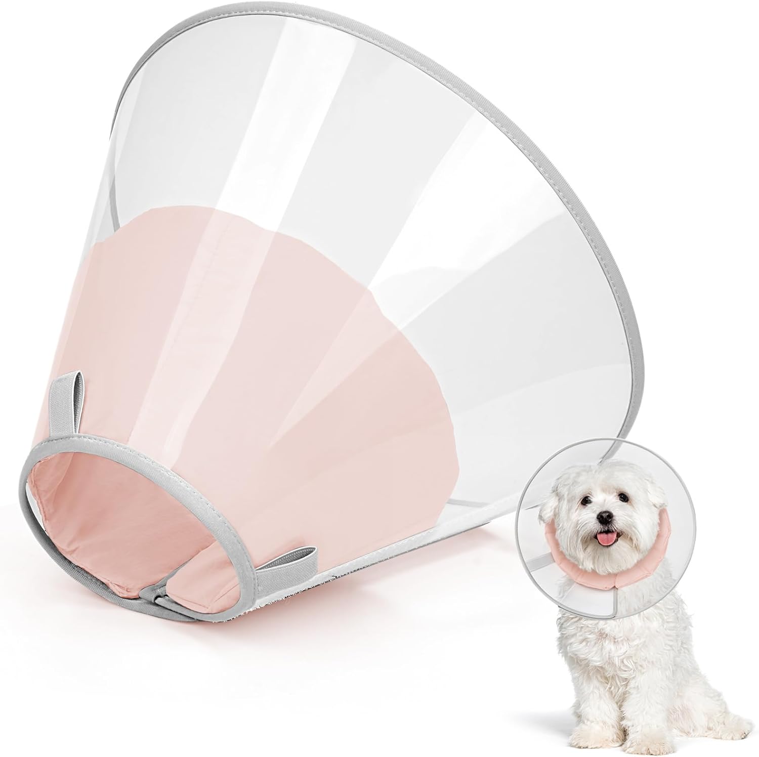 Supet dog cone collar for anti licking, Pink