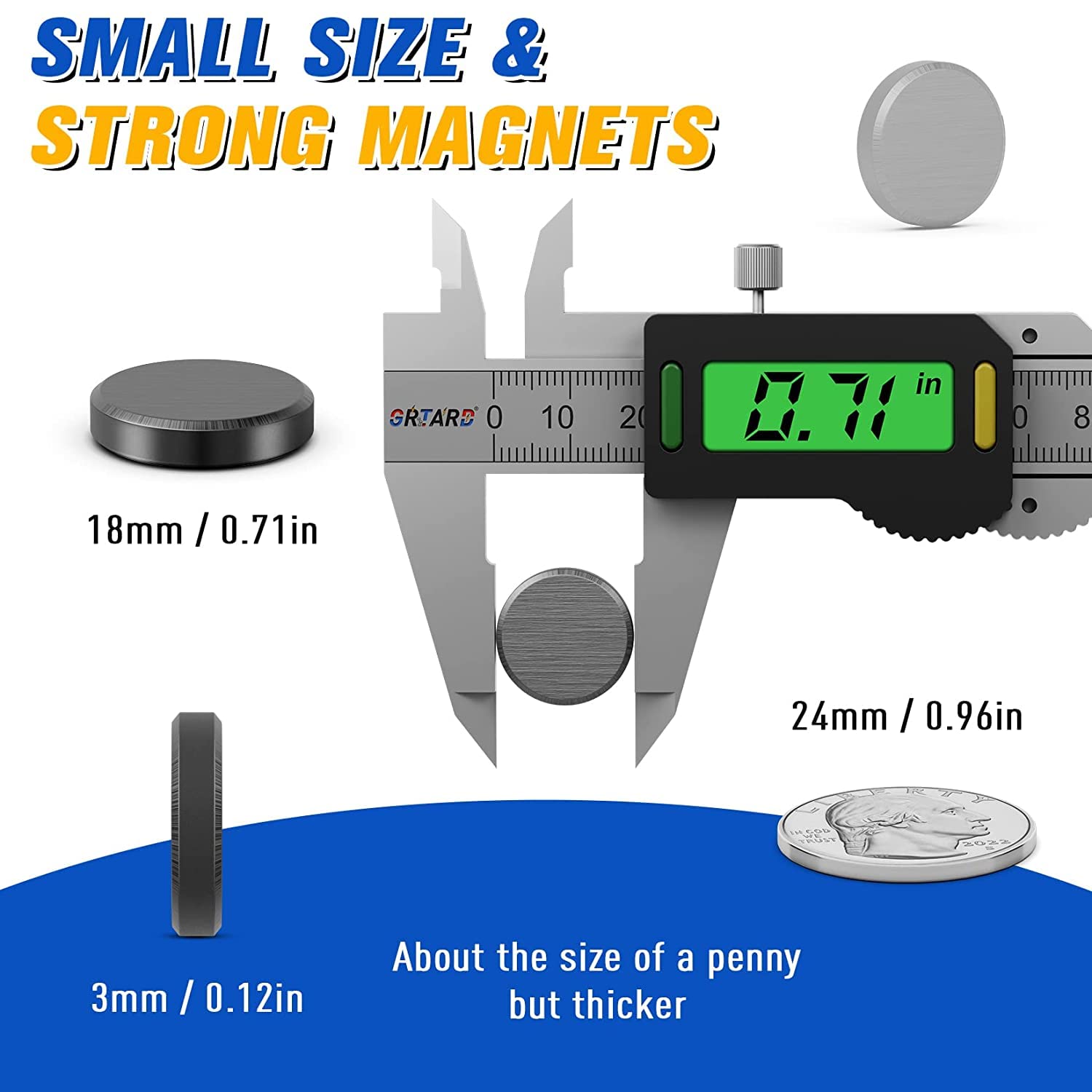 Thumbnail 5 de Grtard 20 Pack Ceramic Disc Magnets 0.71in 🧲
