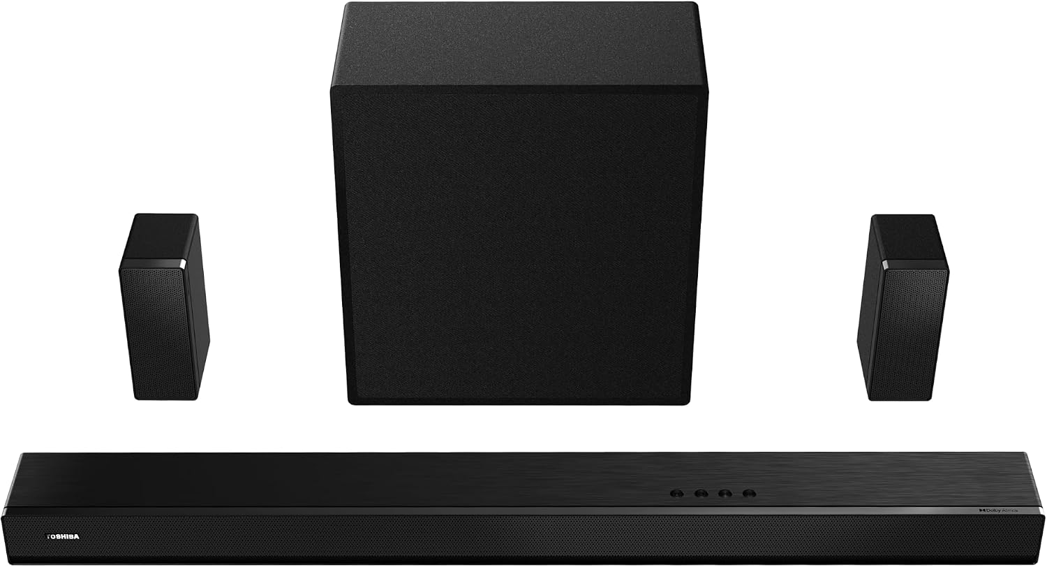 Detalle de Toshiba M510WR 5.1-Channel Soundbar with Dolby Atmos, DTS:X and Wireless Subwoofer