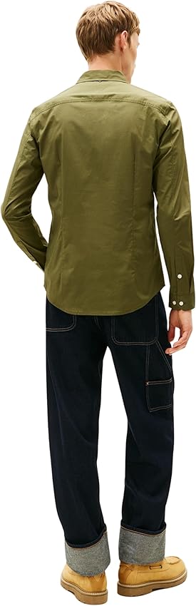 Detalle 2 de Tommy Jeans TJM Original DM0DM04405 Camisa elástica Verde XXL
