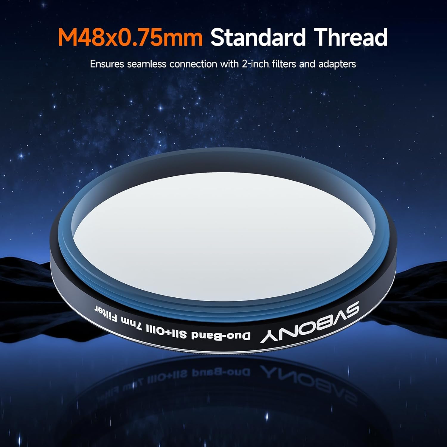 Thumbnail 4 de Svbony SV220Filtro 2" SII e OIII 7 nm (OD5) – doppia banda per nebulose a emissione