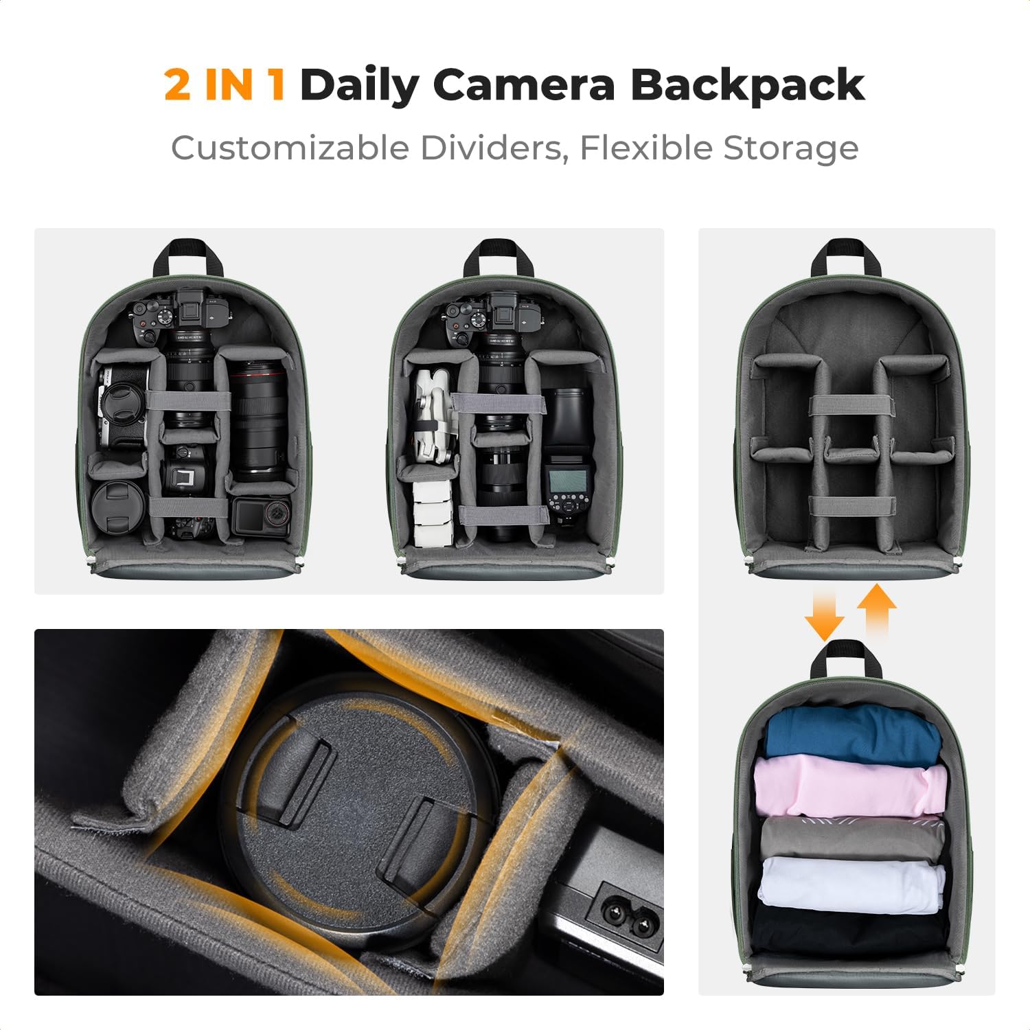 Detalle 2 de K&F CONCEPT Zaino per Fotocamera Compatto 13L