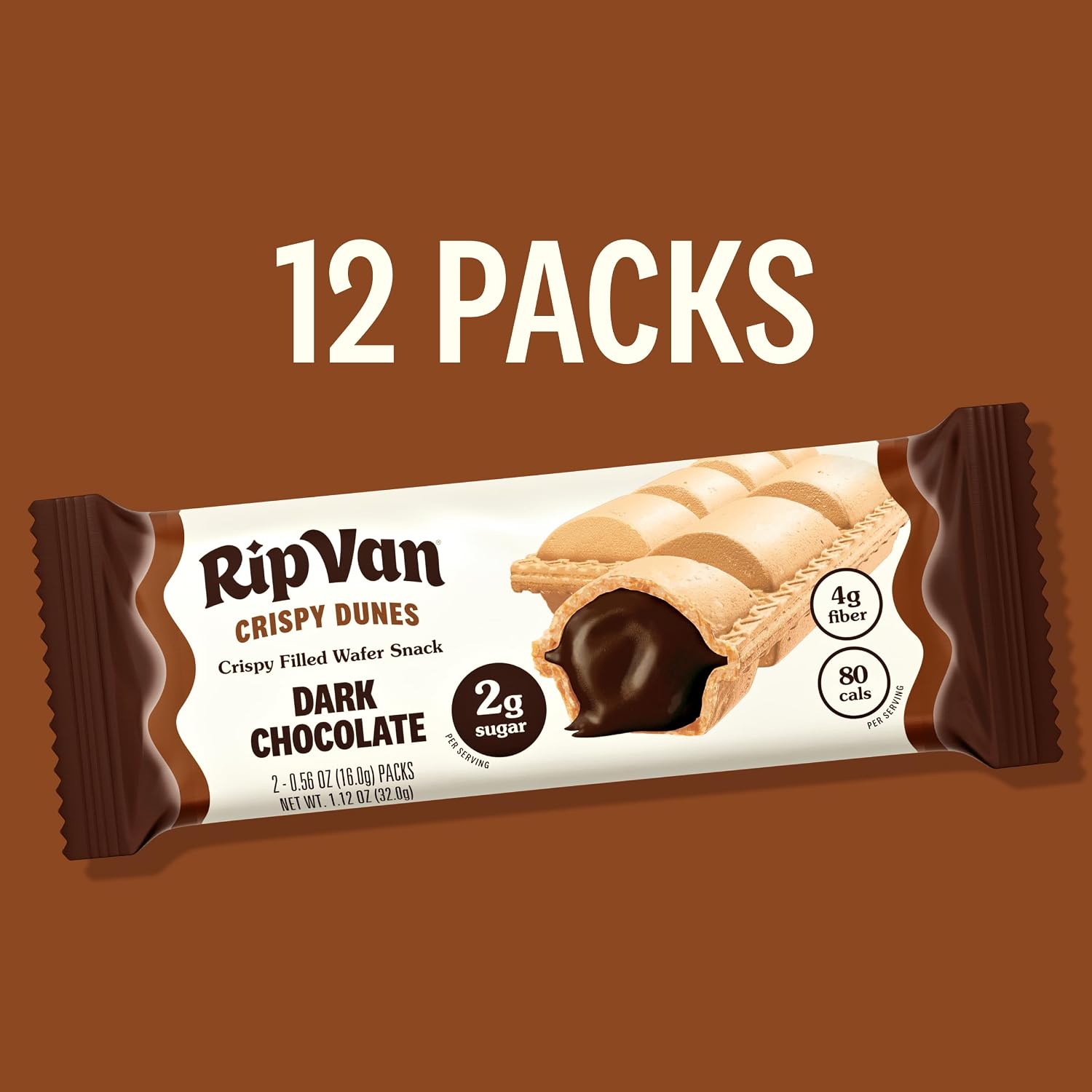 Detalle de Rip Van Dark Chocolate Wafer Sticks, 90 Calories