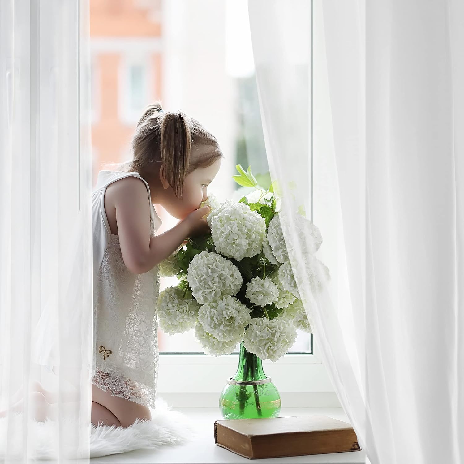 Thumbnail 2 de Deconovo White Voile Curtains 140 x 229 cm 2 Panels