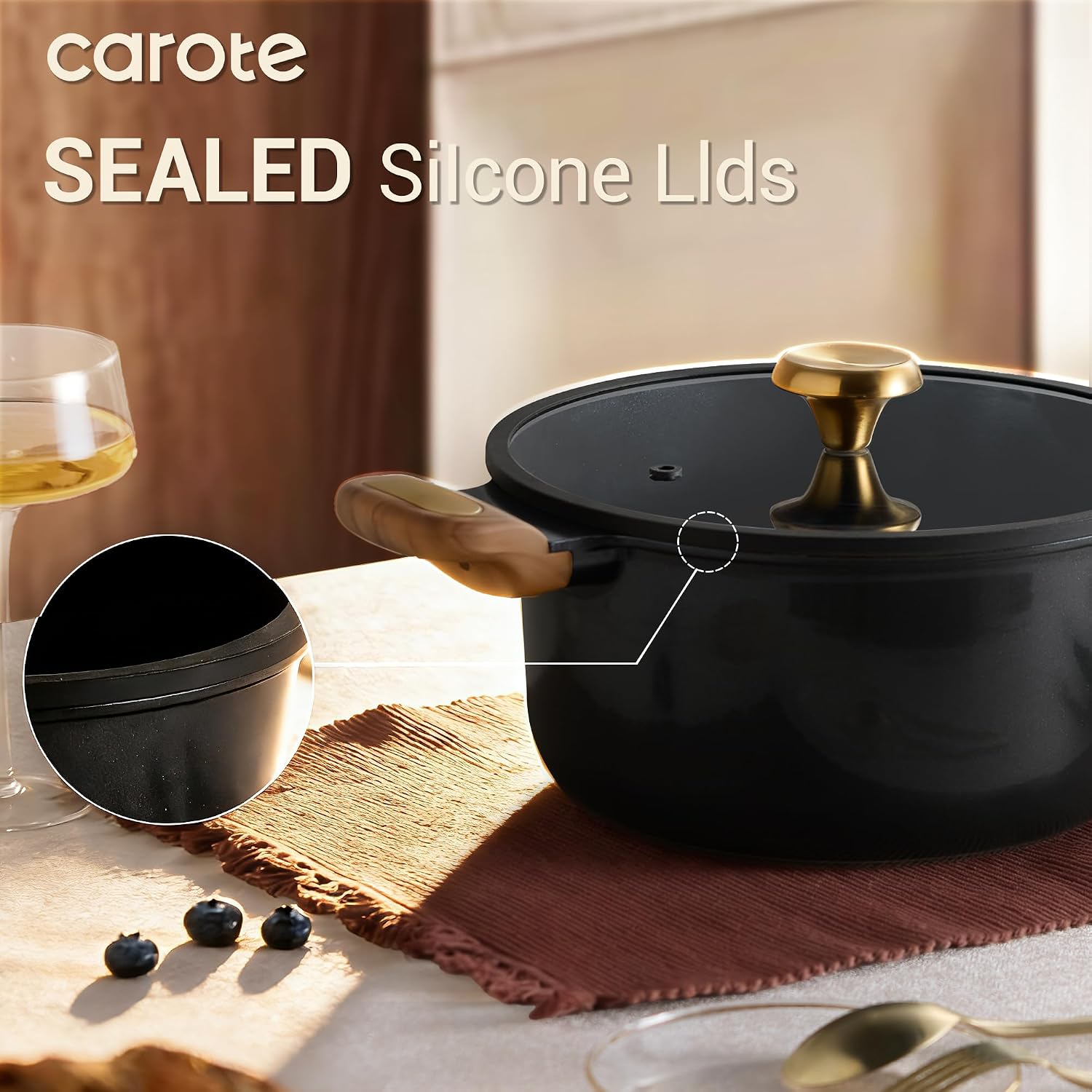 Detalle 1 de CAROTE Ceramic Nonstick Cookware 16pcs