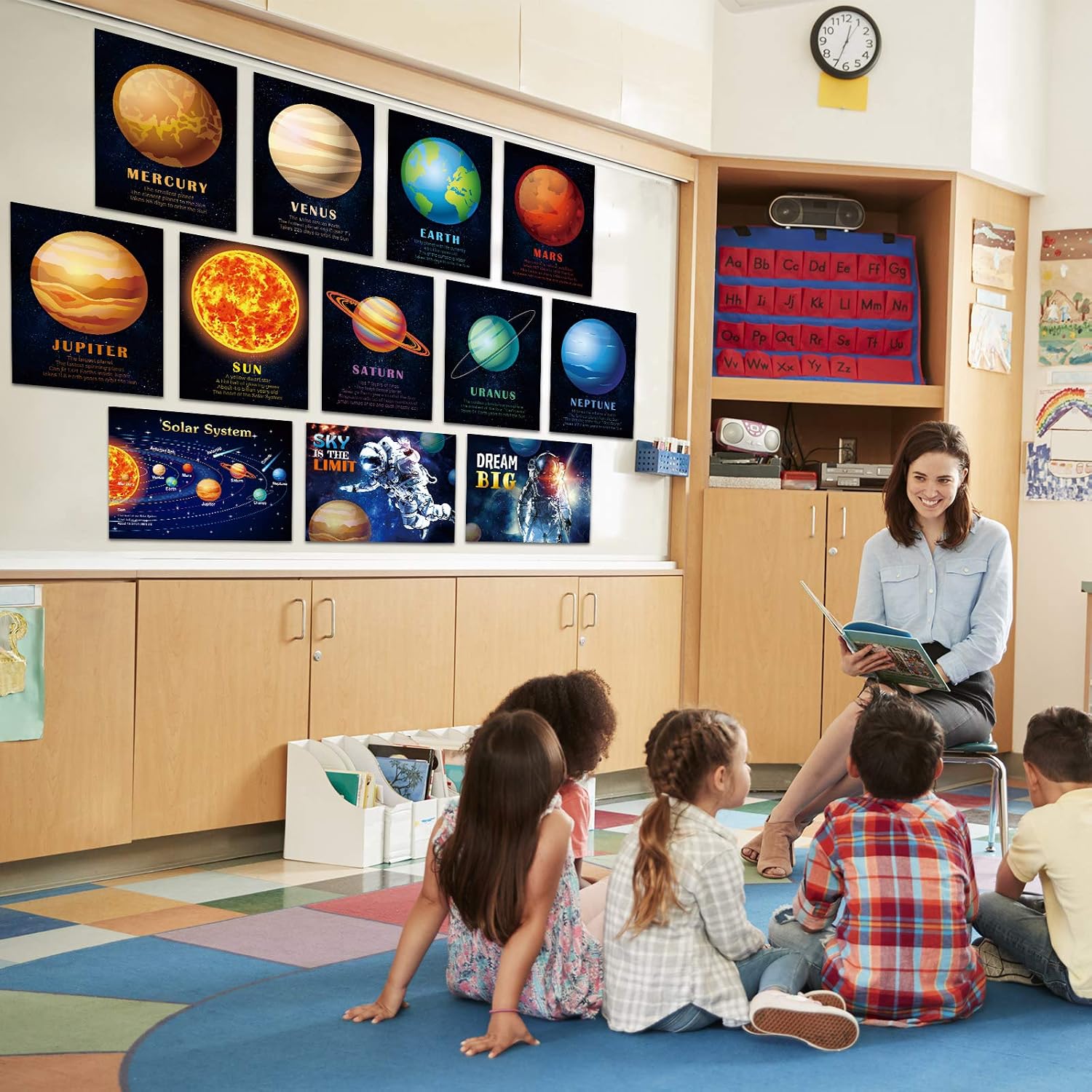 Thumbnail 5 de Outus Outus-Wall Poster Kits-0123: educatieve zonnestelselposters voor kinderen